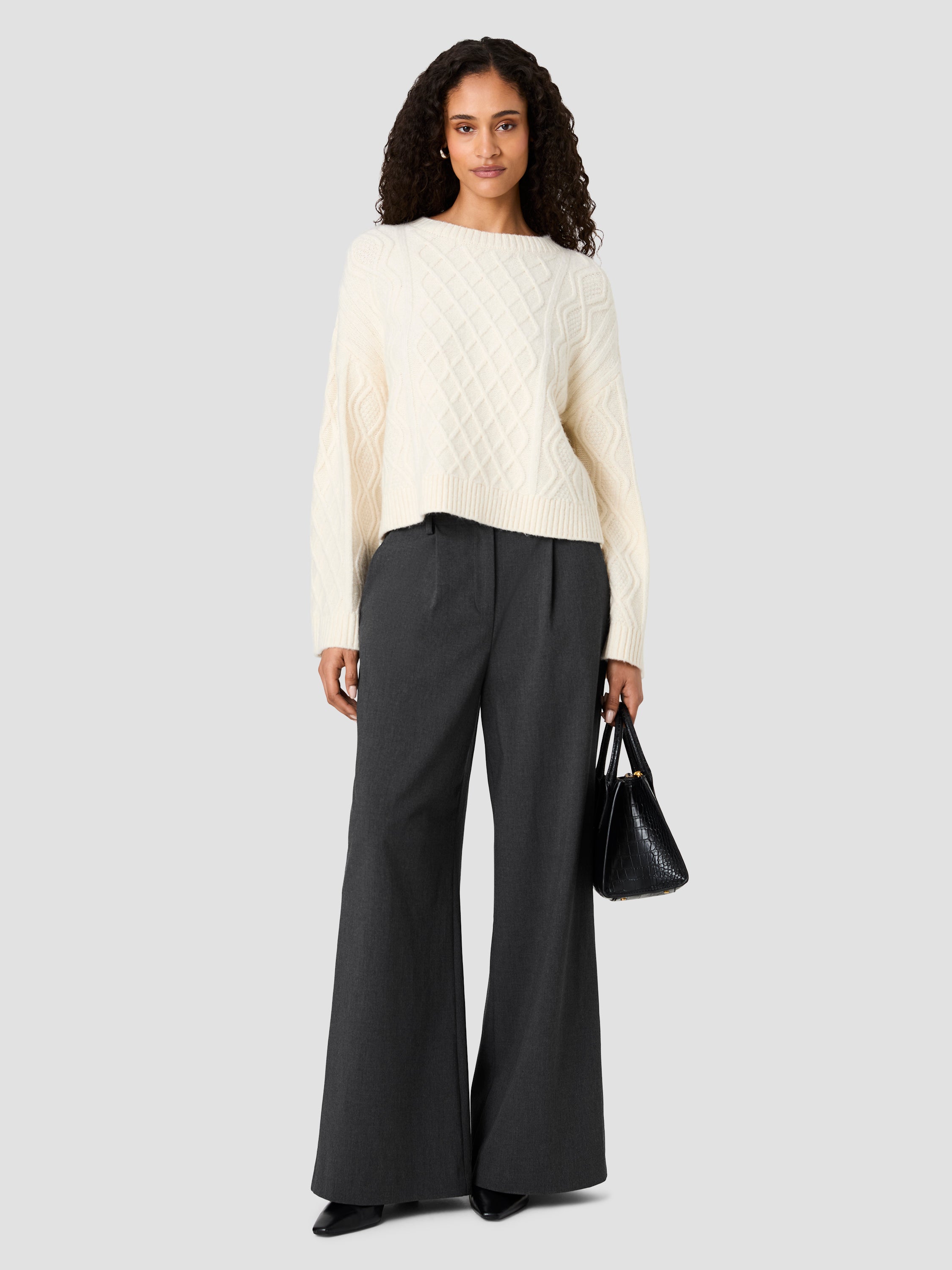 WESLEY KNIT CABLE PULLOVER SWEATER View 1 WESLEY KNIT CABLE PULLOVER SWEATER View 1