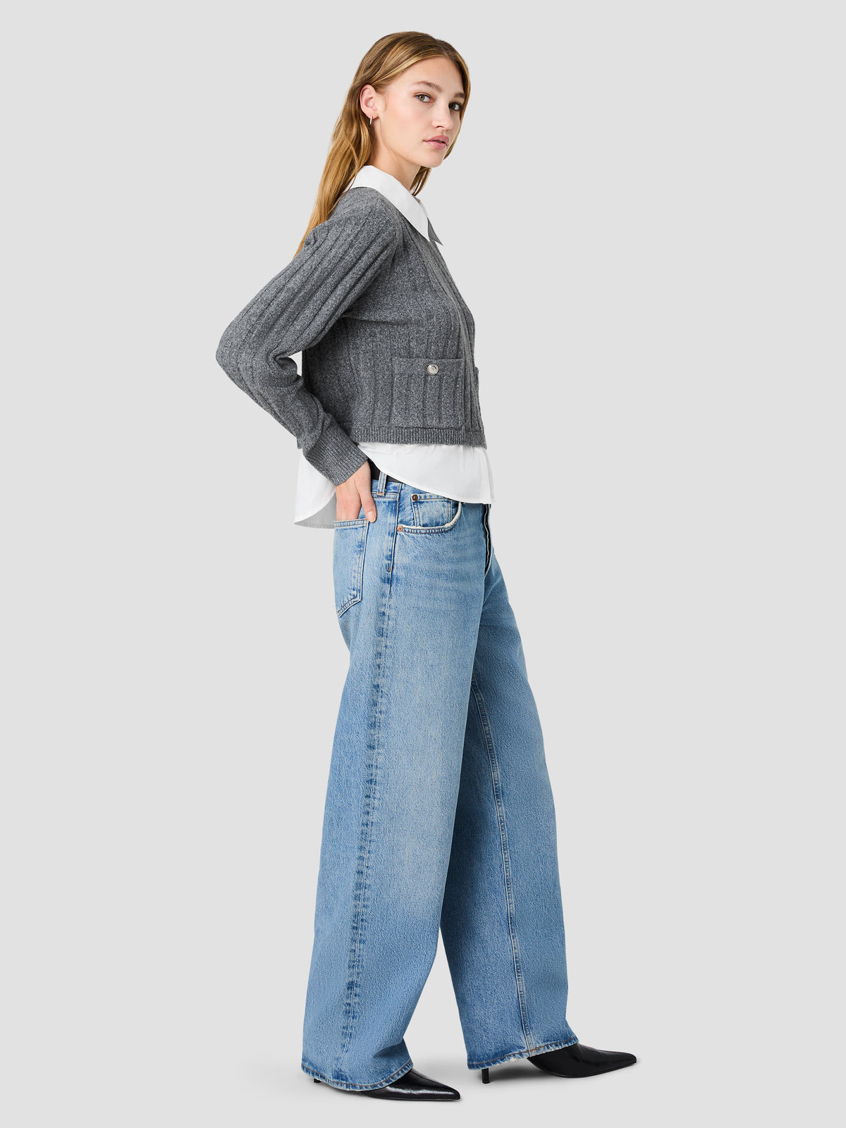 ALEYNA KNIT COMBO COLLARED PULLOVER SWEATER VIEW 5 | The Essentials Edit ALEYNA KNIT COMBO COLLARED PULLOVER SWEATER VIEW 5 | The Essentials Edit