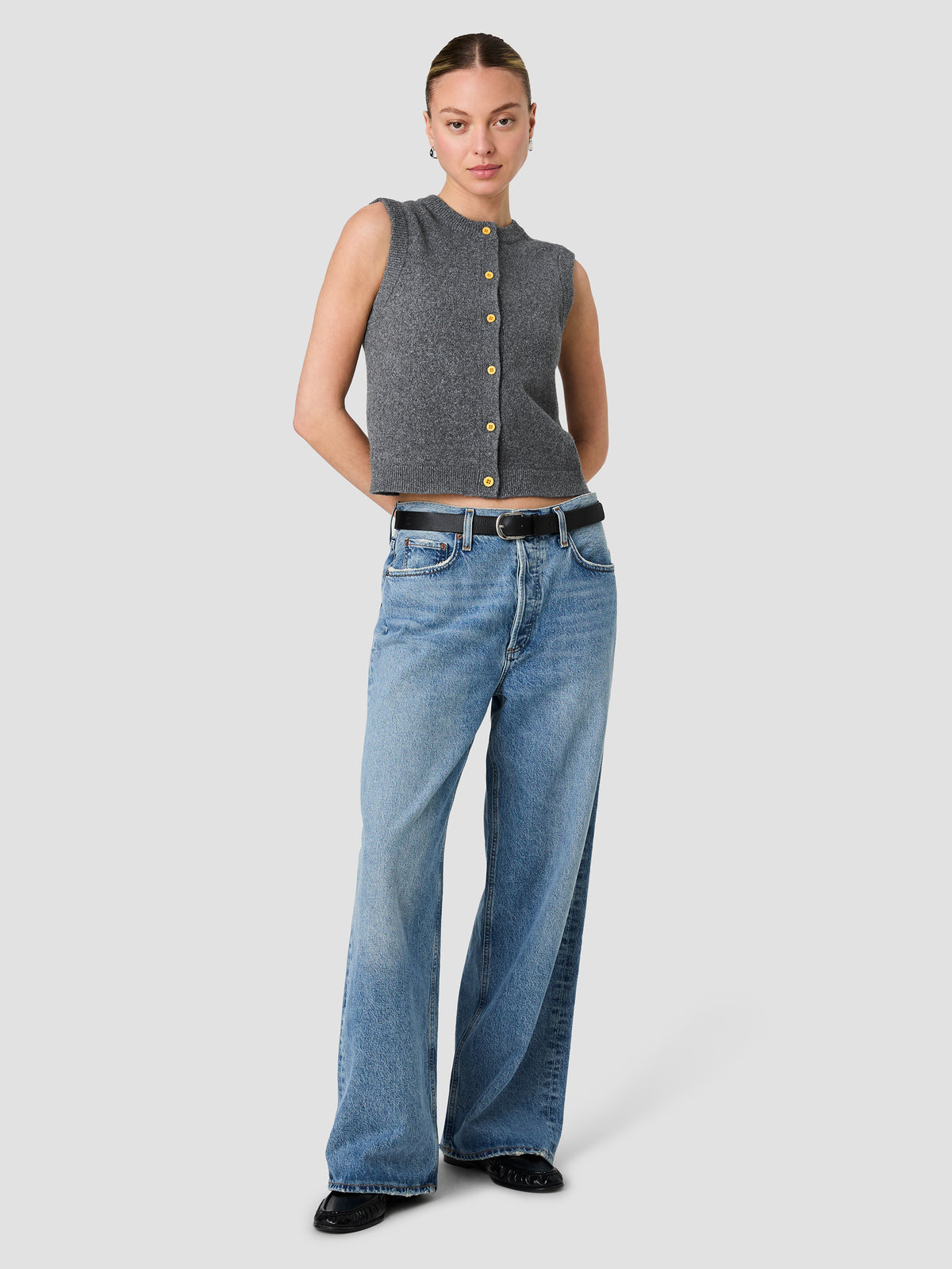 ALEYNA KNIT CONTRAST BUTTONS SLEEVELESS TOP VIEW 6 | New Arrivals ALEYNA KNIT CONTRAST BUTTONS SLEEVELESS TOP VIEW 6 | New Arrivals