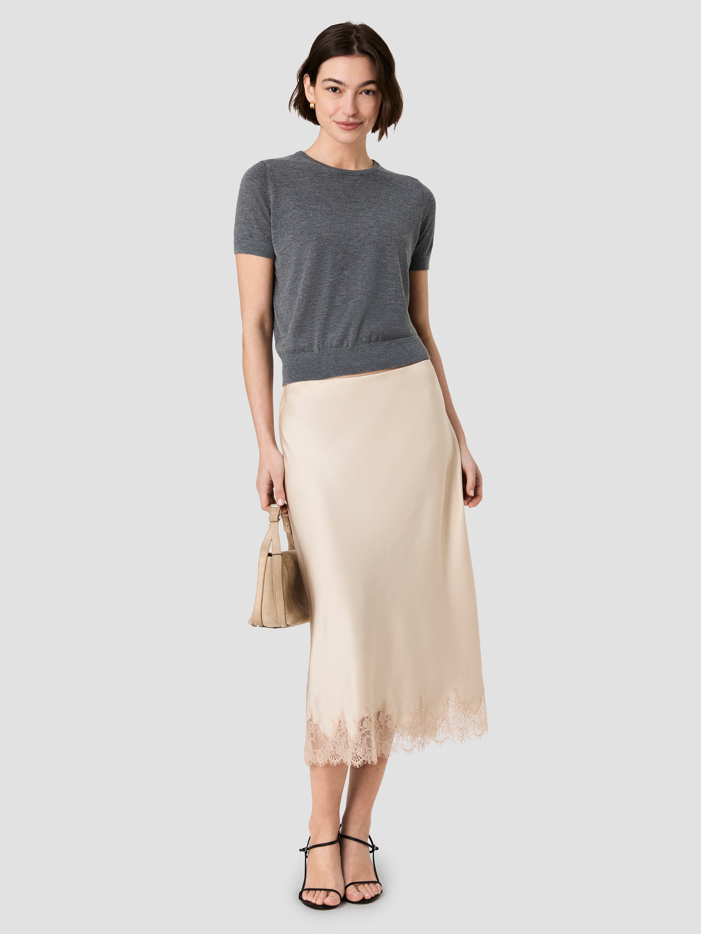 NOLA FINE KNIT SHORT SLEEVE SWEATER View 2 | Products NOLA FINE KNIT SHORT SLEEVE SWEATER View 2 | Products