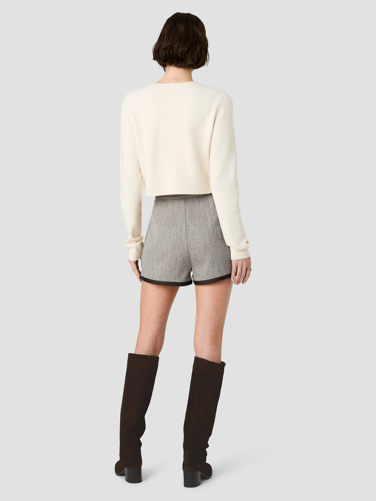 SPECKLED HERRINGBONE SUITING SHORTS VIEW 4 | Best Sellers SPECKLED HERRINGBONE SUITING SHORTS VIEW 4 | Best Sellers