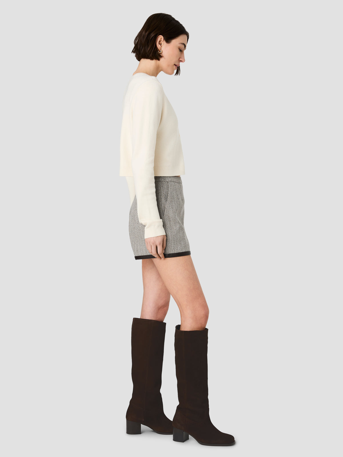 SPECKLED HERRINGBONE SUITING SHORTS VIEW 5 | Best Sellers SPECKLED HERRINGBONE SUITING SHORTS VIEW 5 | Best Sellers
