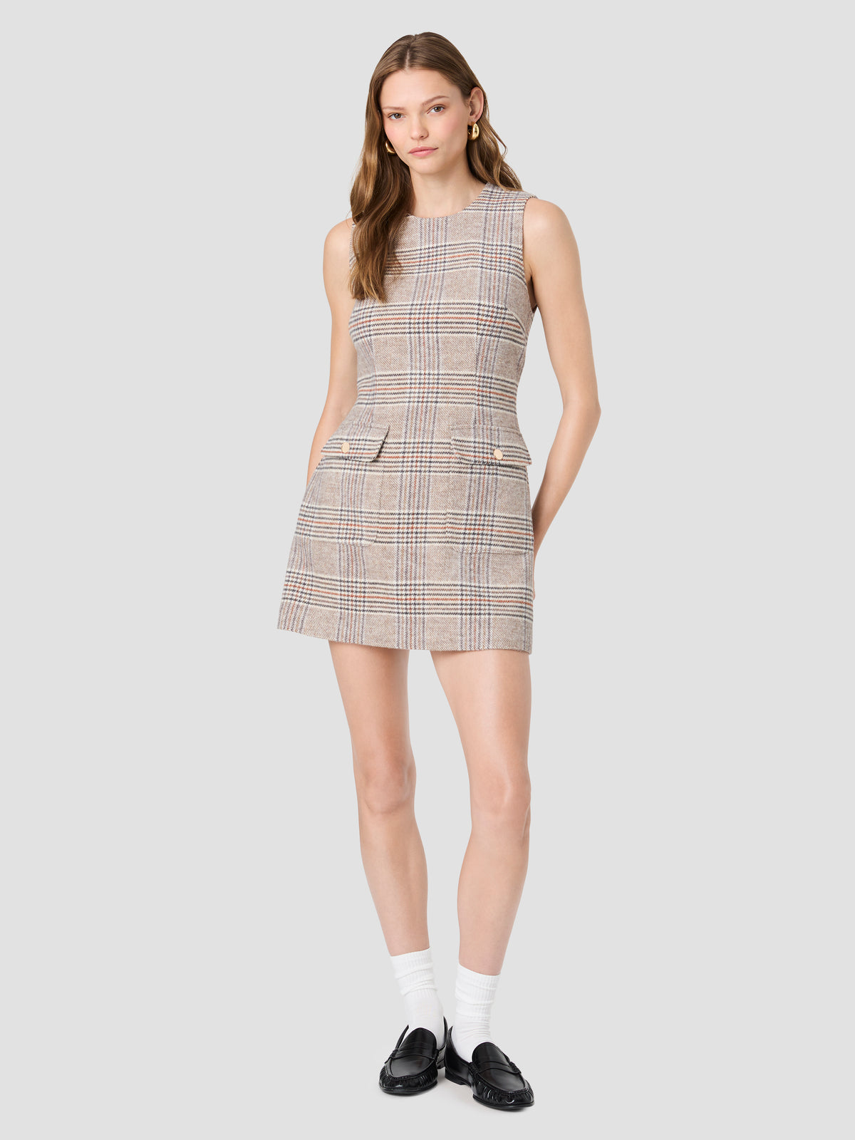 SUTTON PLAID TWO POCKET MINI DRESS VIEW 6 | Best Sellers SUTTON PLAID TWO POCKET MINI DRESS VIEW 6 | Best Sellers
