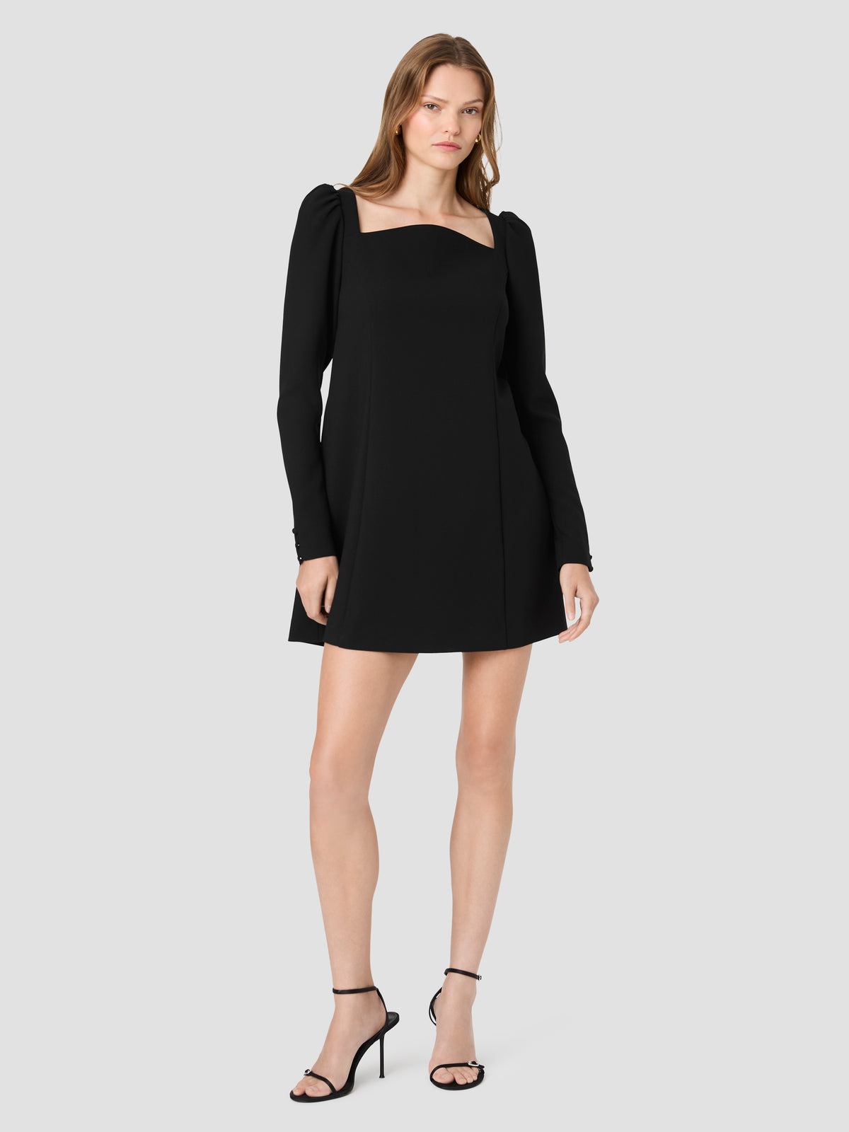 AZRA TWILL PUFF SLEEVE SHIFT MINI DRESS VIEW 6 AZRA TWILL PUFF SLEEVE SHIFT MINI DRESS VIEW 6