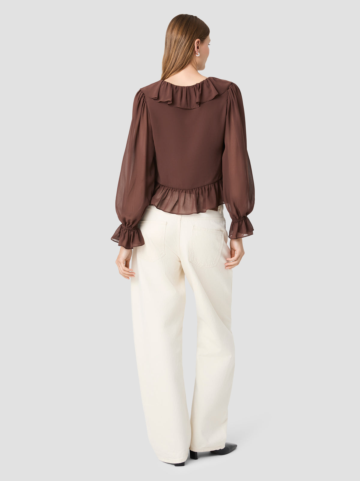 MARINA SILKY CHIFFON LONG SLEEVE TIE FRONT BLOUSE VIEW 5 | New Arrivals MARINA SILKY CHIFFON LONG SLEEVE TIE FRONT BLOUSE VIEW 5 | New Arrivals