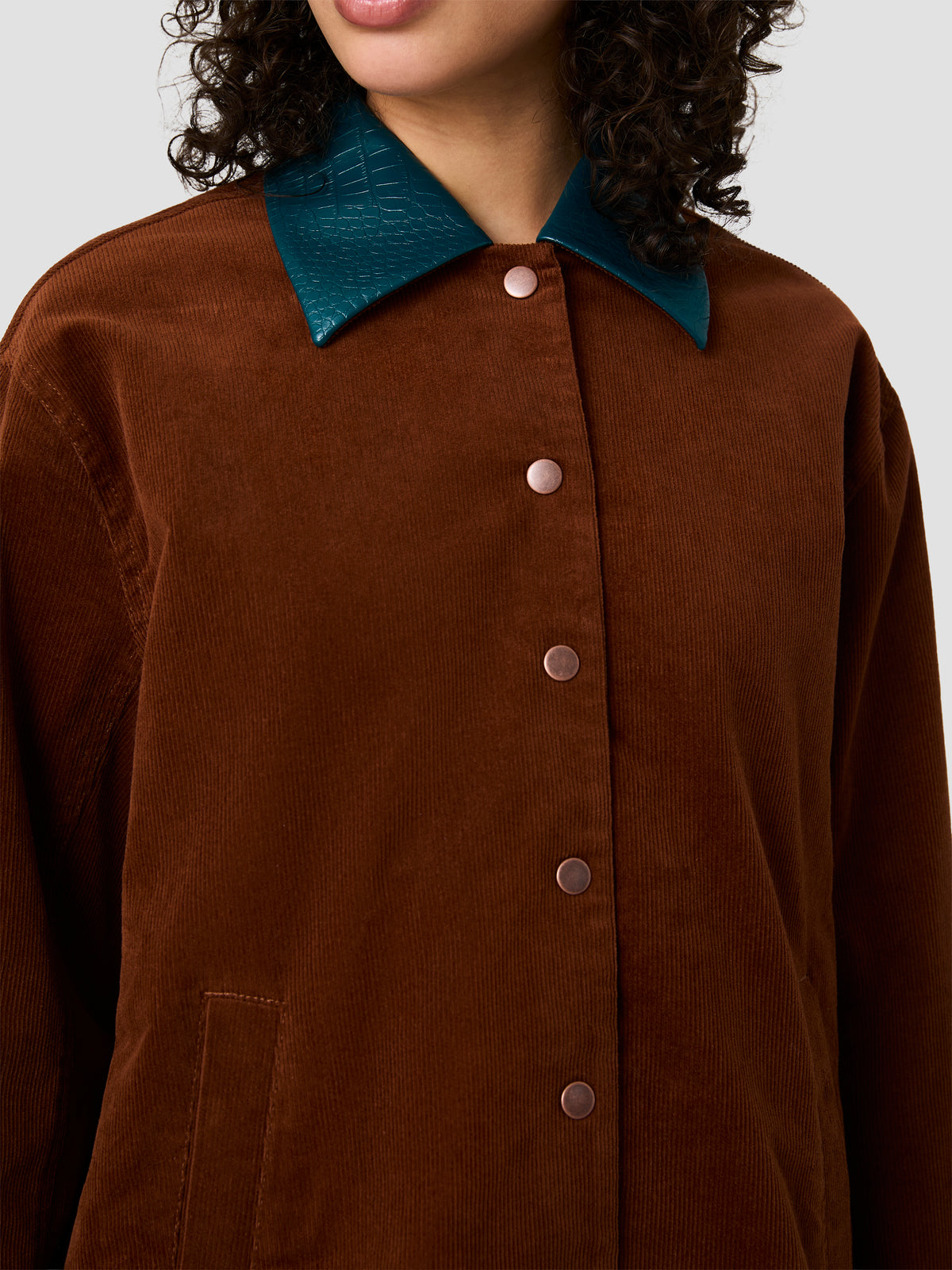 CASEY CORDUROY CONTRAST COLLAR JACKET VIEW 3 CASEY CORDUROY CONTRAST COLLAR JACKET VIEW 3