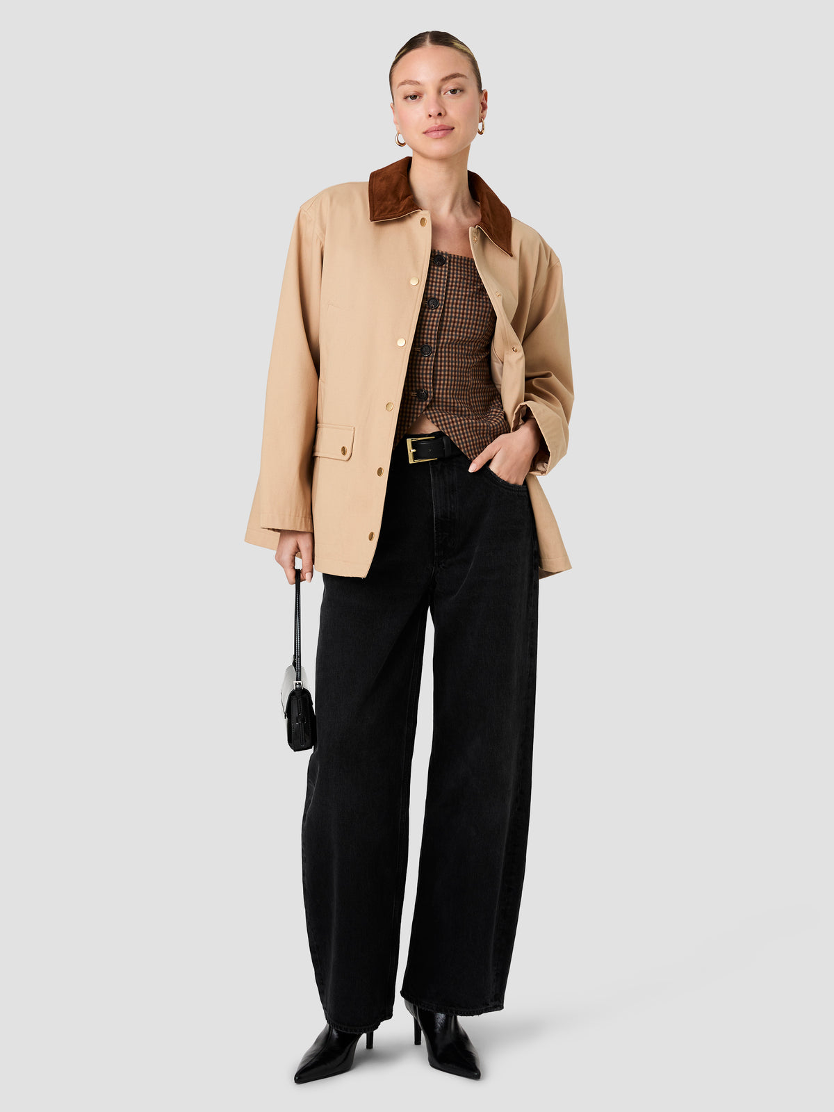 BARN JACKET WITH CORDUROY COLLAR VIEW 1 BARN JACKET WITH CORDUROY COLLAR VIEW 1