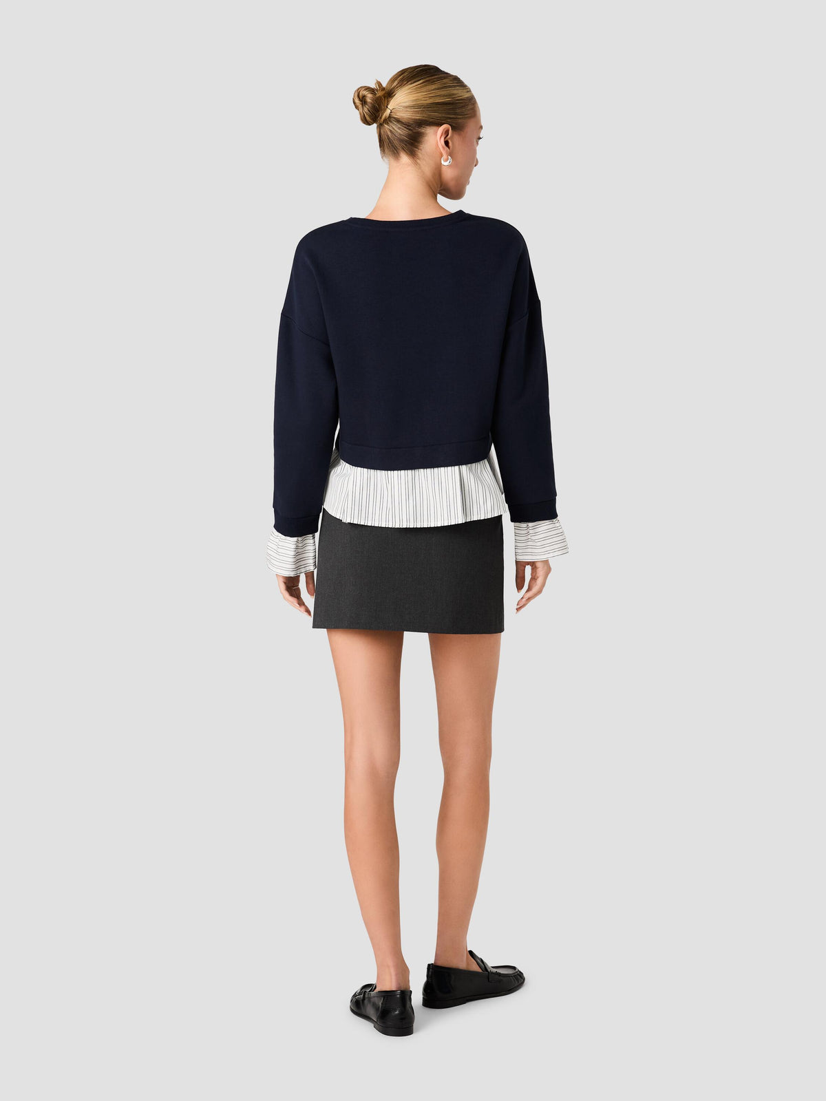 FRENCH TERRY MIXED MEDIA PULLOVER VIEW 4 | The Layering Shop FRENCH TERRY MIXED MEDIA PULLOVER VIEW 4 | The Layering Shop
