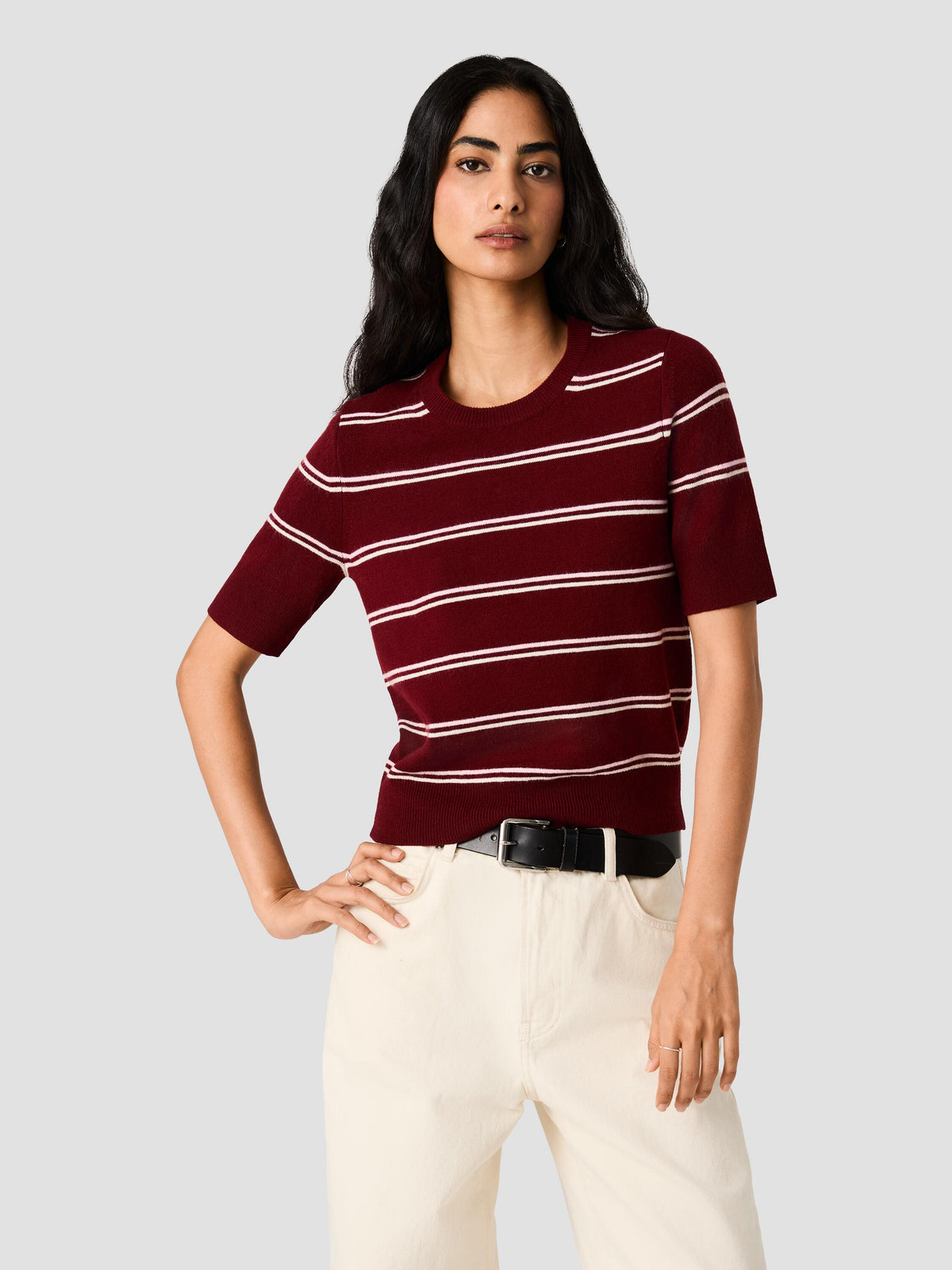 BABYSOFT MARGO SHORT SLEEVE SWEATER VIEW 2 | The Layering Shop BABYSOFT MARGO SHORT SLEEVE SWEATER VIEW 2 | The Layering Shop