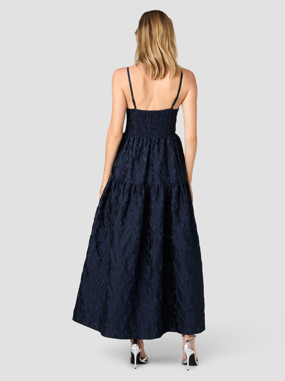 ANAYA FLORAL JACQUARD STRAPPY MAXI DRESS VIEW 3 ANAYA FLORAL JACQUARD STRAPPY MAXI DRESS VIEW 3