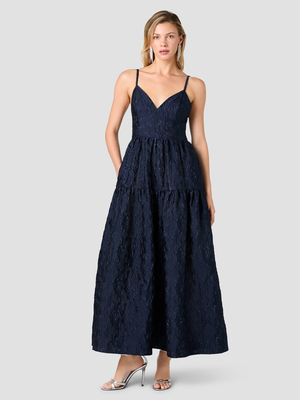 ANAYA FLORAL JACQUARD STRAPPY MAXI DRESS VIEW 5 ANAYA FLORAL JACQUARD STRAPPY MAXI DRESS VIEW 5
