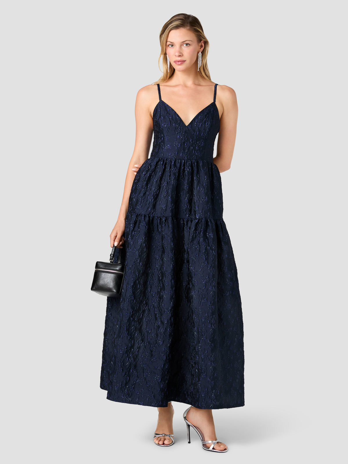 ANAYA FLORAL JACQUARD STRAPPY MAXI DRESS VIEW 1 ANAYA FLORAL JACQUARD STRAPPY MAXI DRESS VIEW 1
