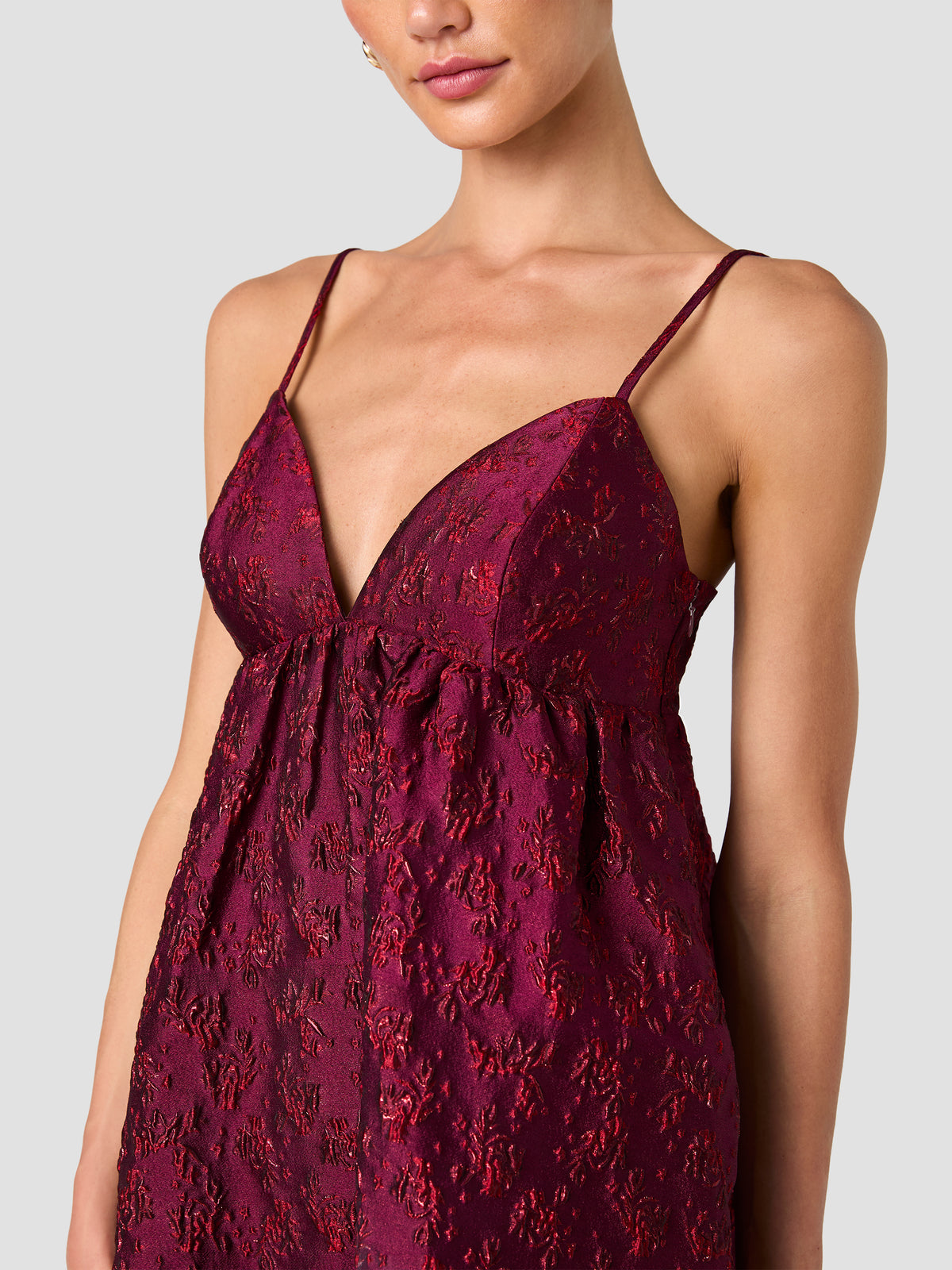 ANAYA FLORAL JACQUARD STRAPPY MINI DRESS VIEW 3 ANAYA FLORAL JACQUARD STRAPPY MINI DRESS VIEW 3