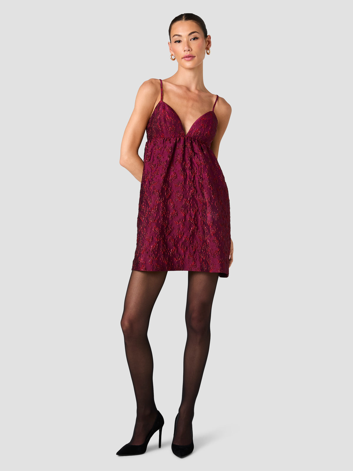 ANAYA FLORAL JACQUARD STRAPPY MINI DRESS VIEW 6 ANAYA FLORAL JACQUARD STRAPPY MINI DRESS VIEW 6