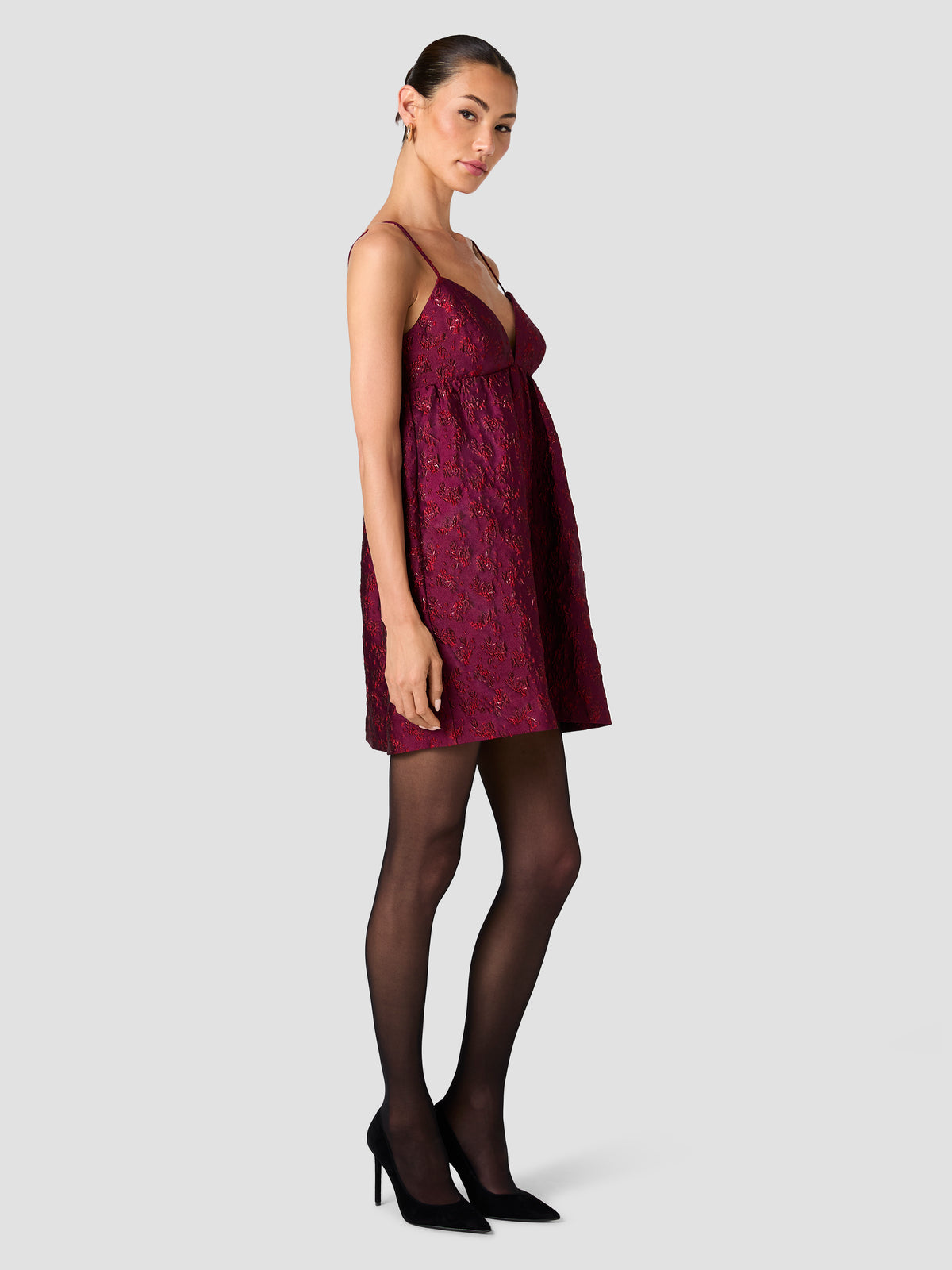 ANAYA FLORAL JACQUARD STRAPPY MINI DRESS VIEW 5 ANAYA FLORAL JACQUARD STRAPPY MINI DRESS VIEW 5