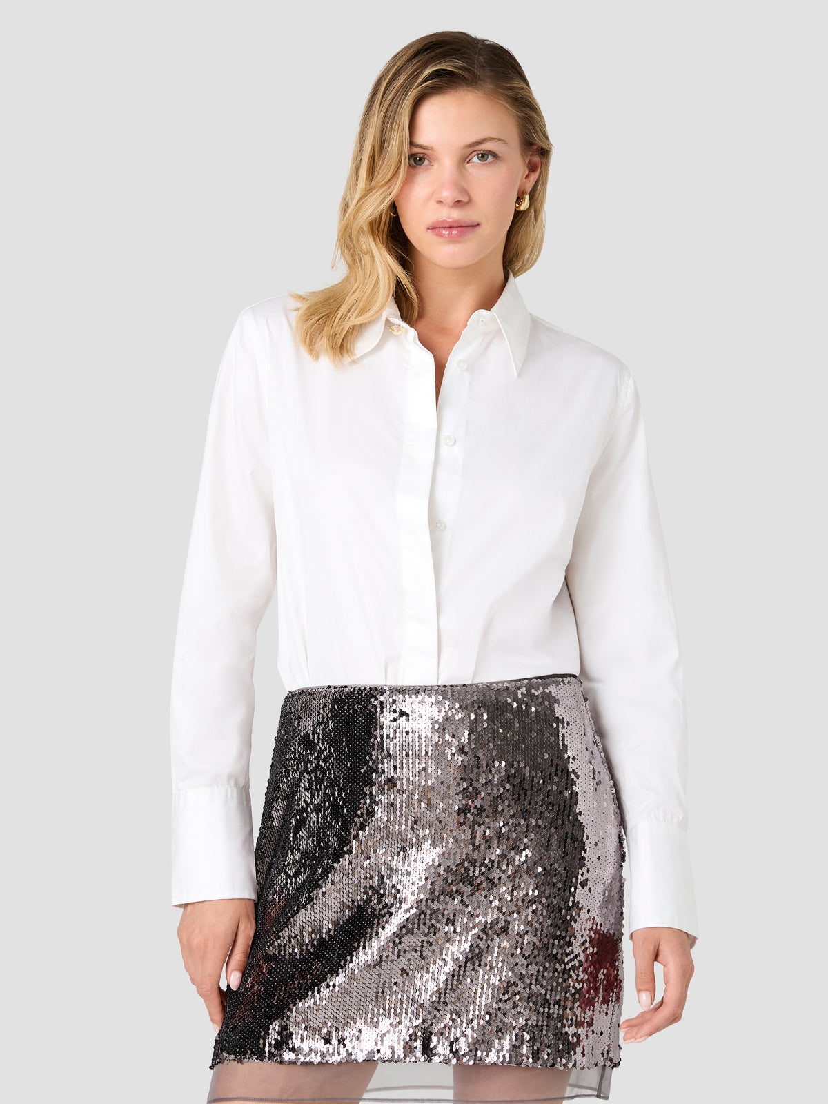 ALEXIS POPLIN BUTTON DOWN SHIRT WITH NOVELTY BUTTON VIEW 4 ALEXIS POPLIN BUTTON DOWN SHIRT WITH NOVELTY BUTTON VIEW 4