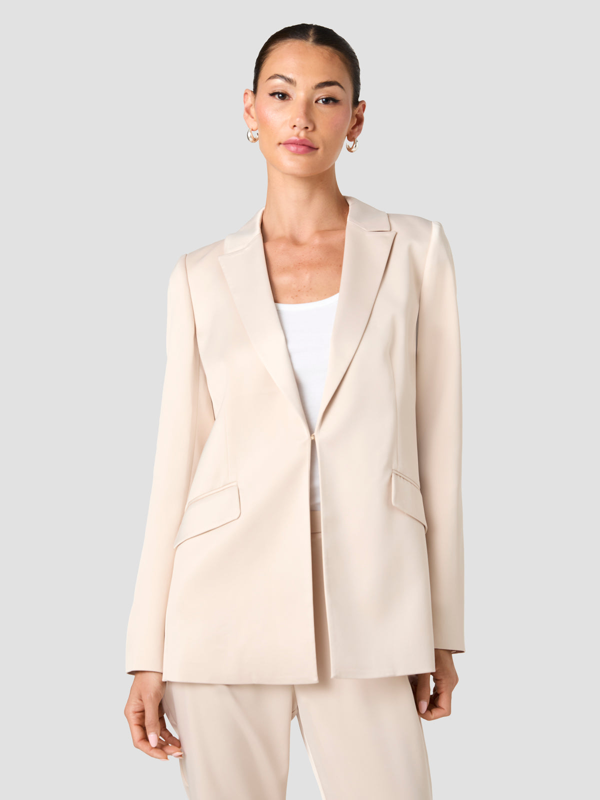 MAELYS STRETCH SATIN OVERSIZED BLAZER View 2 | Coats & Jackets MAELYS STRETCH SATIN OVERSIZED BLAZER View 2 | Coats & Jackets