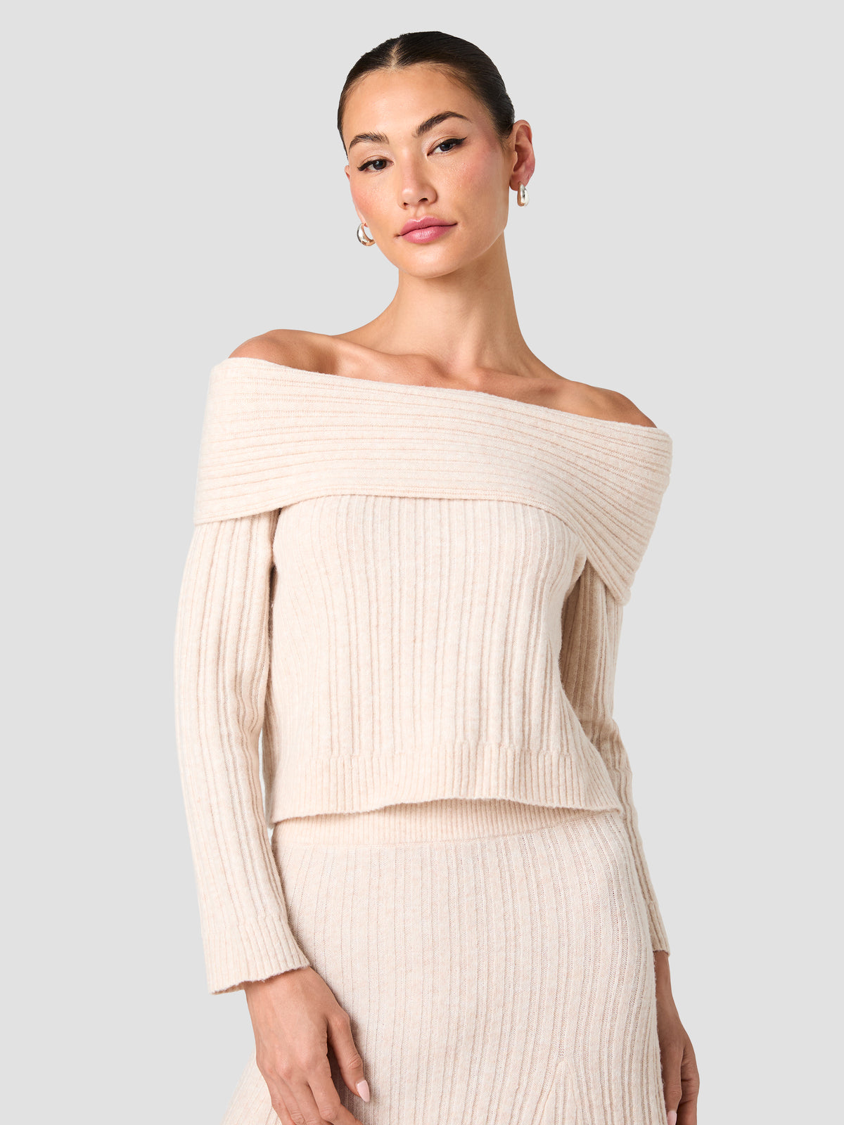 LUCIEN KNIT OFF SHOULDER PULLOVER SWEATER View 1 | Women's LUCIEN KNIT OFF SHOULDER PULLOVER SWEATER View 1 | Women's