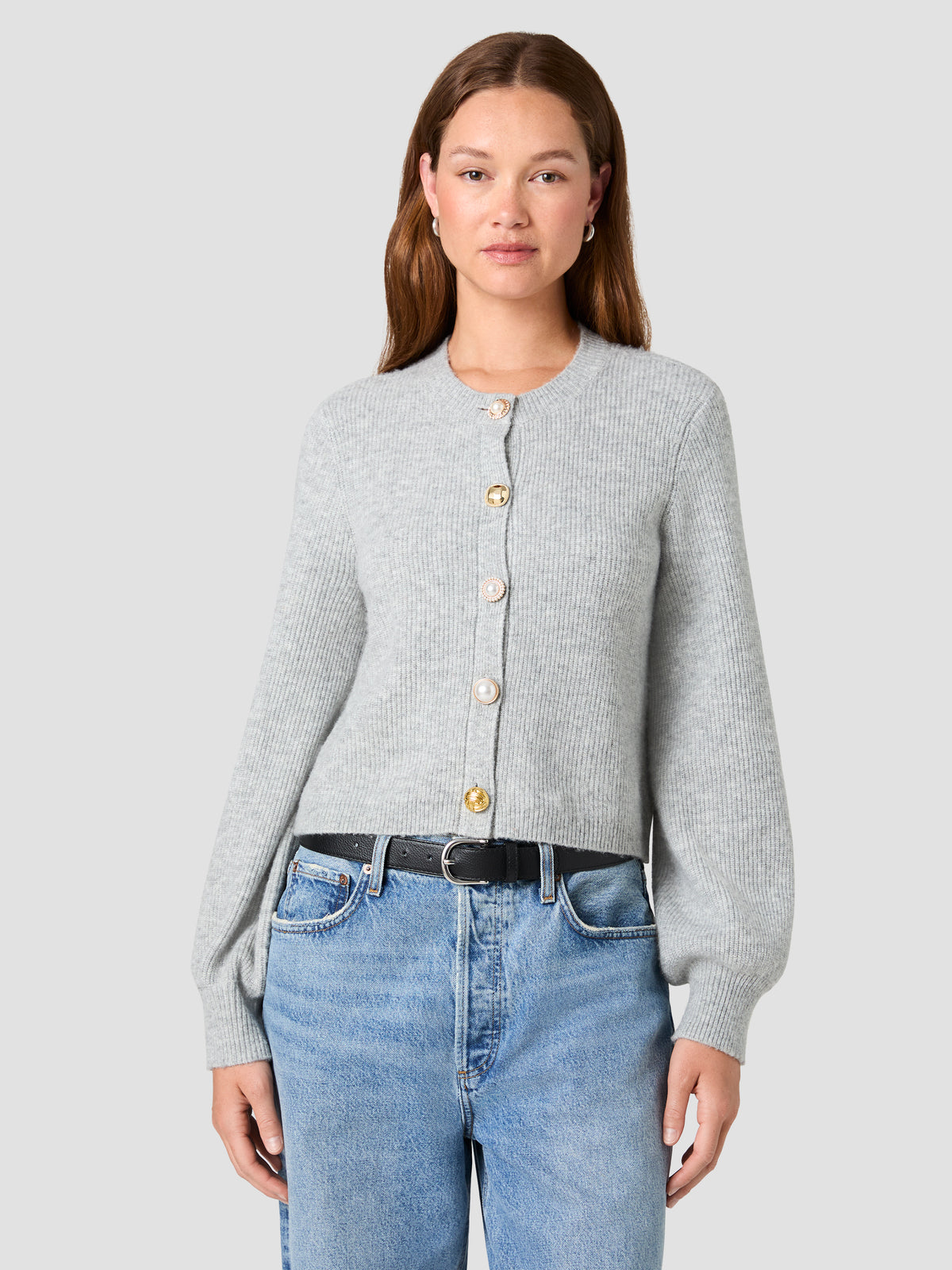 KODA KNIT MULTI BUTTON CREW NECK CARDIGAN VIEW 2 | The Layering Shop KODA KNIT MULTI BUTTON CREW NECK CARDIGAN VIEW 2 | The Layering Shop