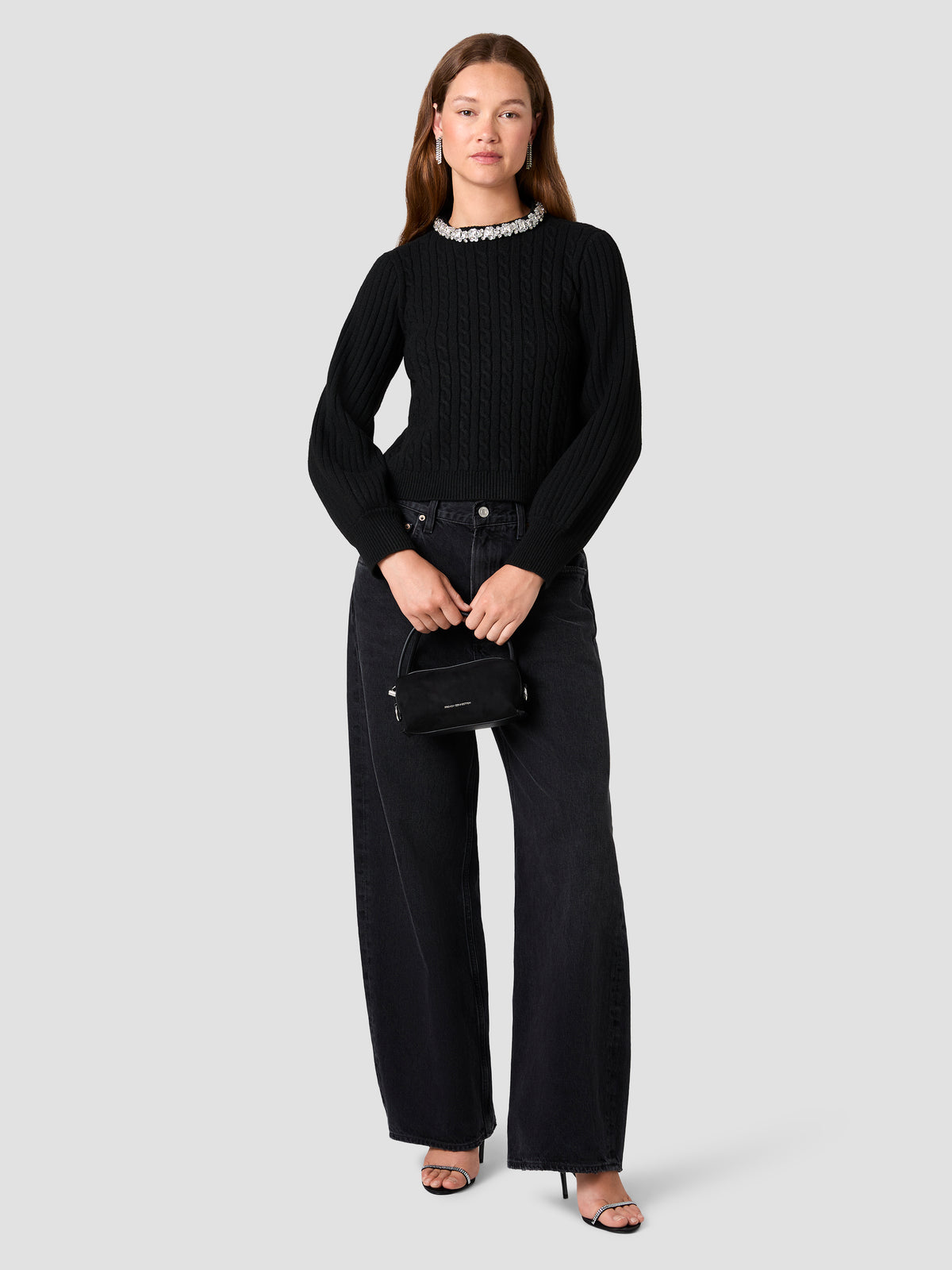 AVEA KNIT CABLE EMBELLISHED LONG SLEEVE SWEATER View 2 | Women's Shop All AVEA KNIT CABLE EMBELLISHED LONG SLEEVE SWEATER View 2 | Women's Shop All