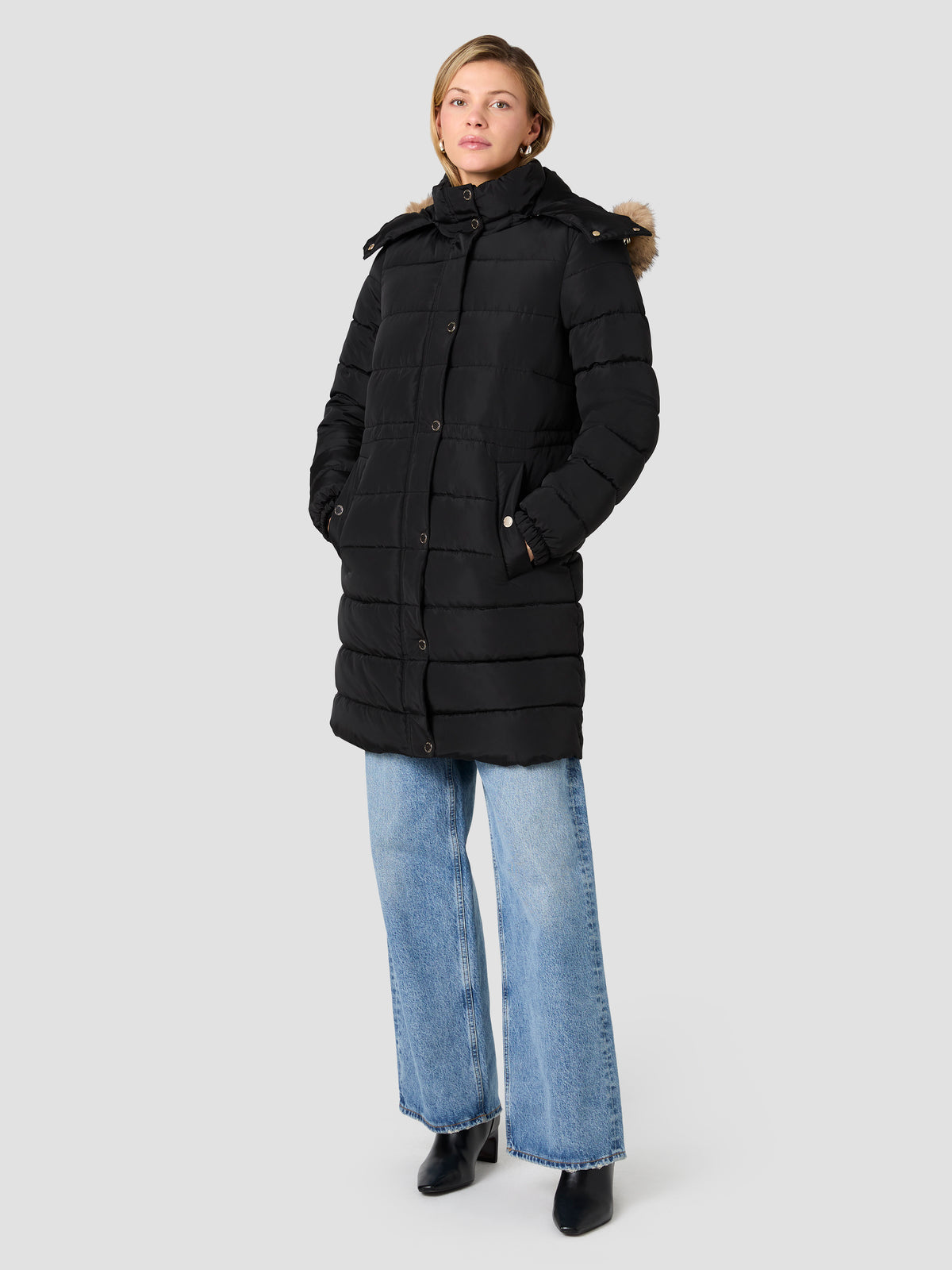 KYLE FUR HOODED PUFFER JACKET VIEW 6 KYLE FUR HOODED PUFFER JACKET VIEW 6
