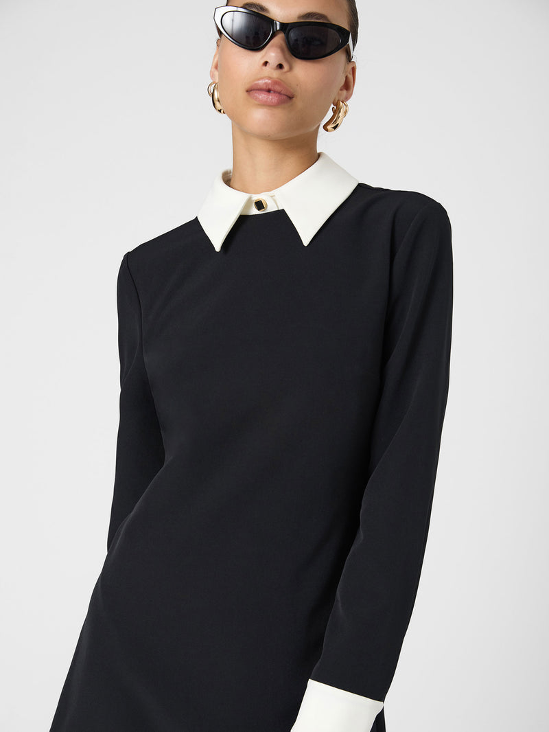 Echo Long Sleeve Collared Dress Black French Connection US