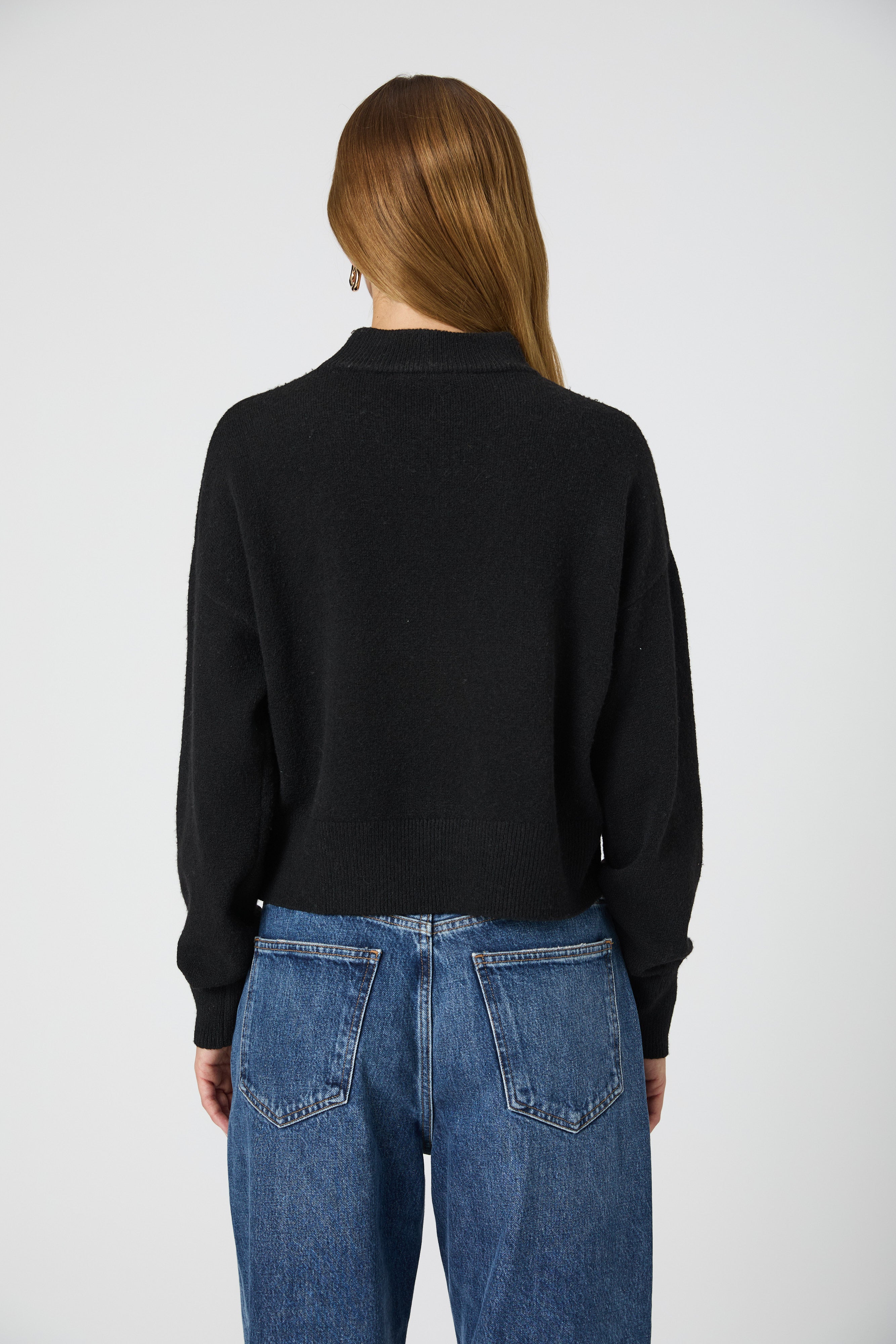 French connection patchwork mock neck sweater best sale