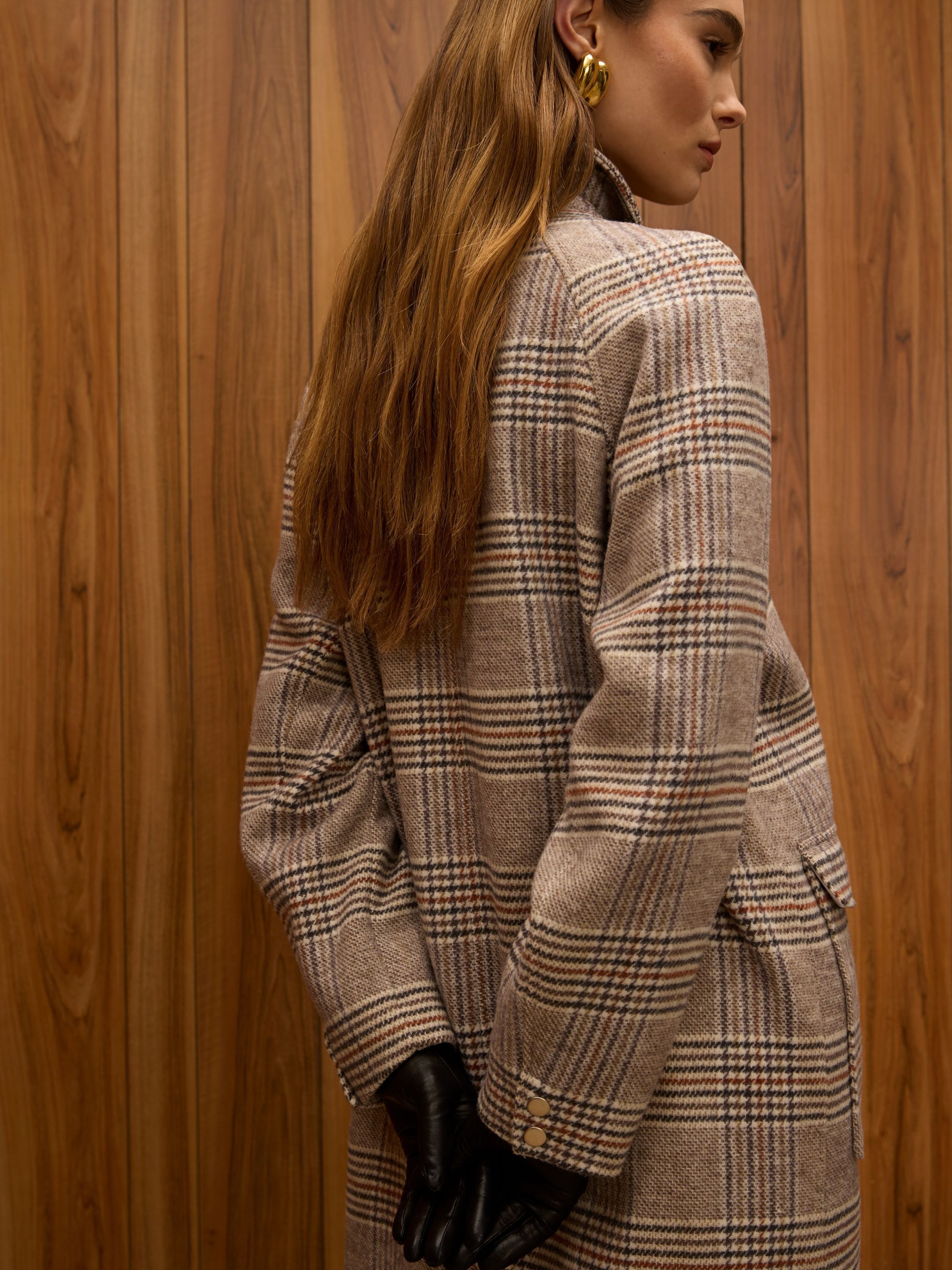 SUTTON PLAID TAILORED COAT VIEW 4 | Coats & Jackets