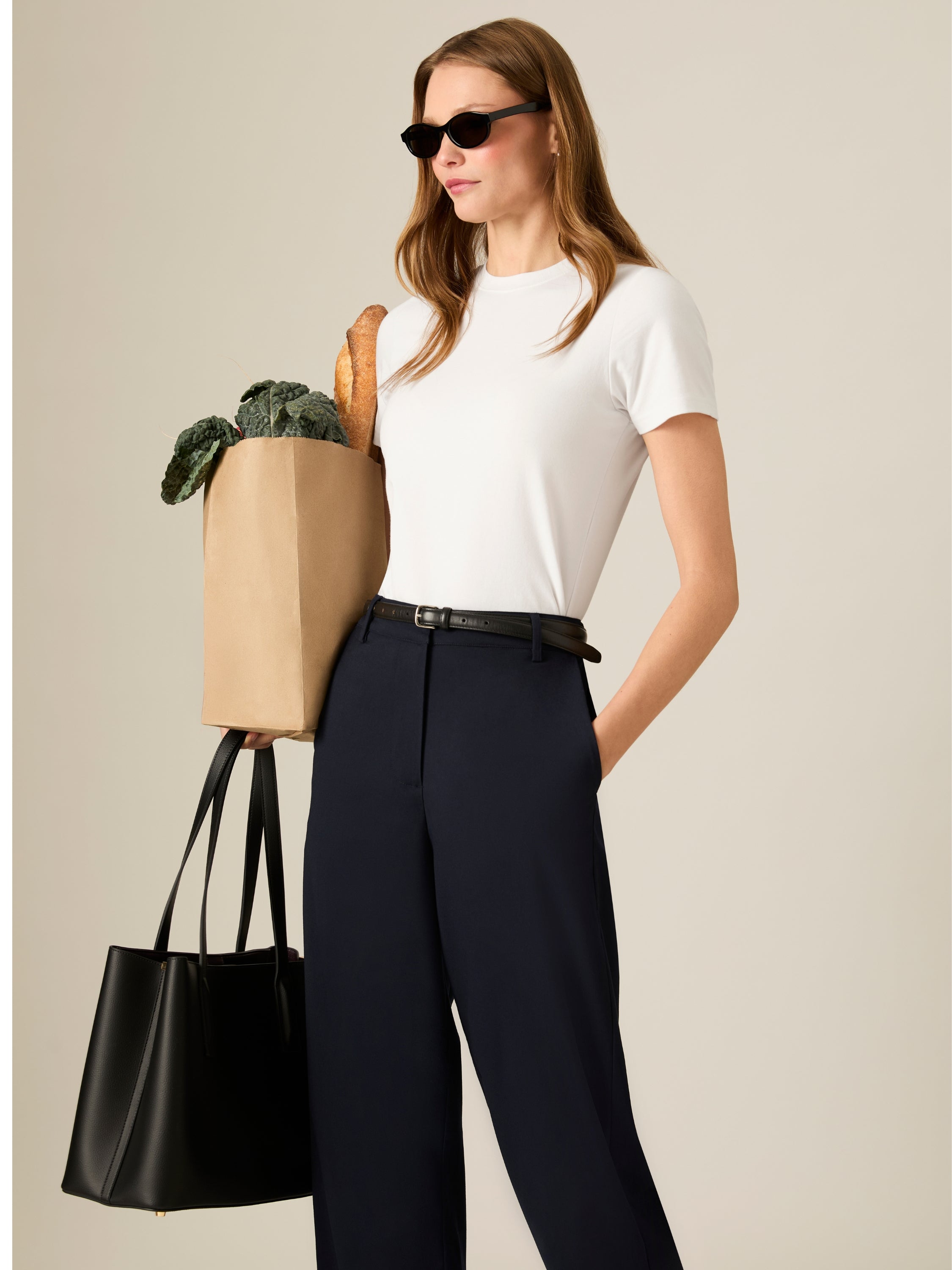LIGHTWEIGHT TWILL RELAXED TROUSERS VIEW 4 | Pants