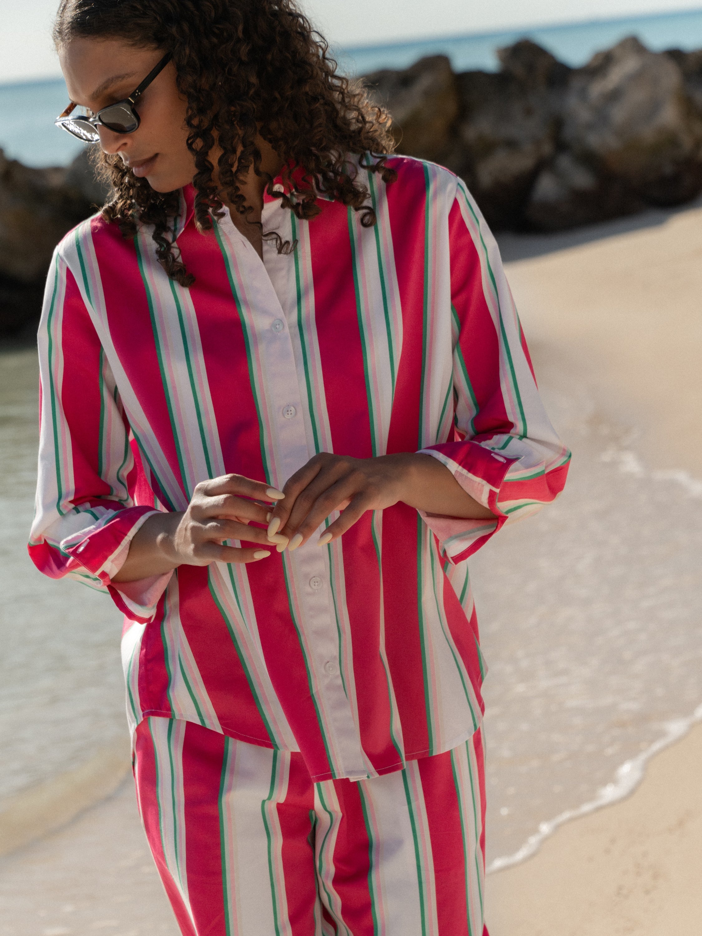 Alexis Poplin Havana Stripe Button Down | French Connection US
