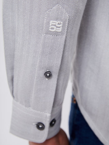 Regular Fit Herringbone Shirt