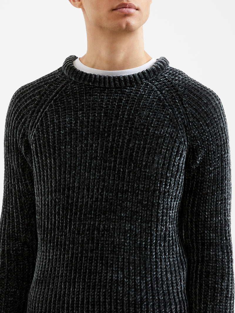 Island Chenille Sweater Charcoal