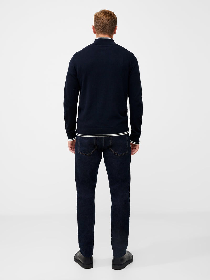 Tipped Half Zip Sweater Dark Navy | French Connection US