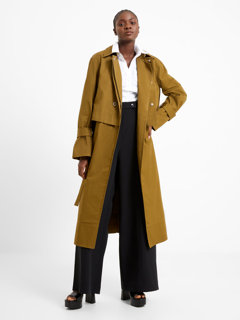 Fayette Two In One Trench Coat Nutria | French Connection US