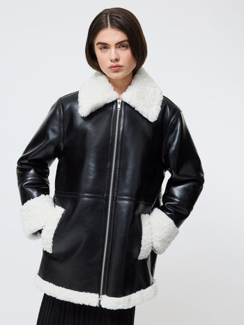 Ajani Vegan Shearling Coat