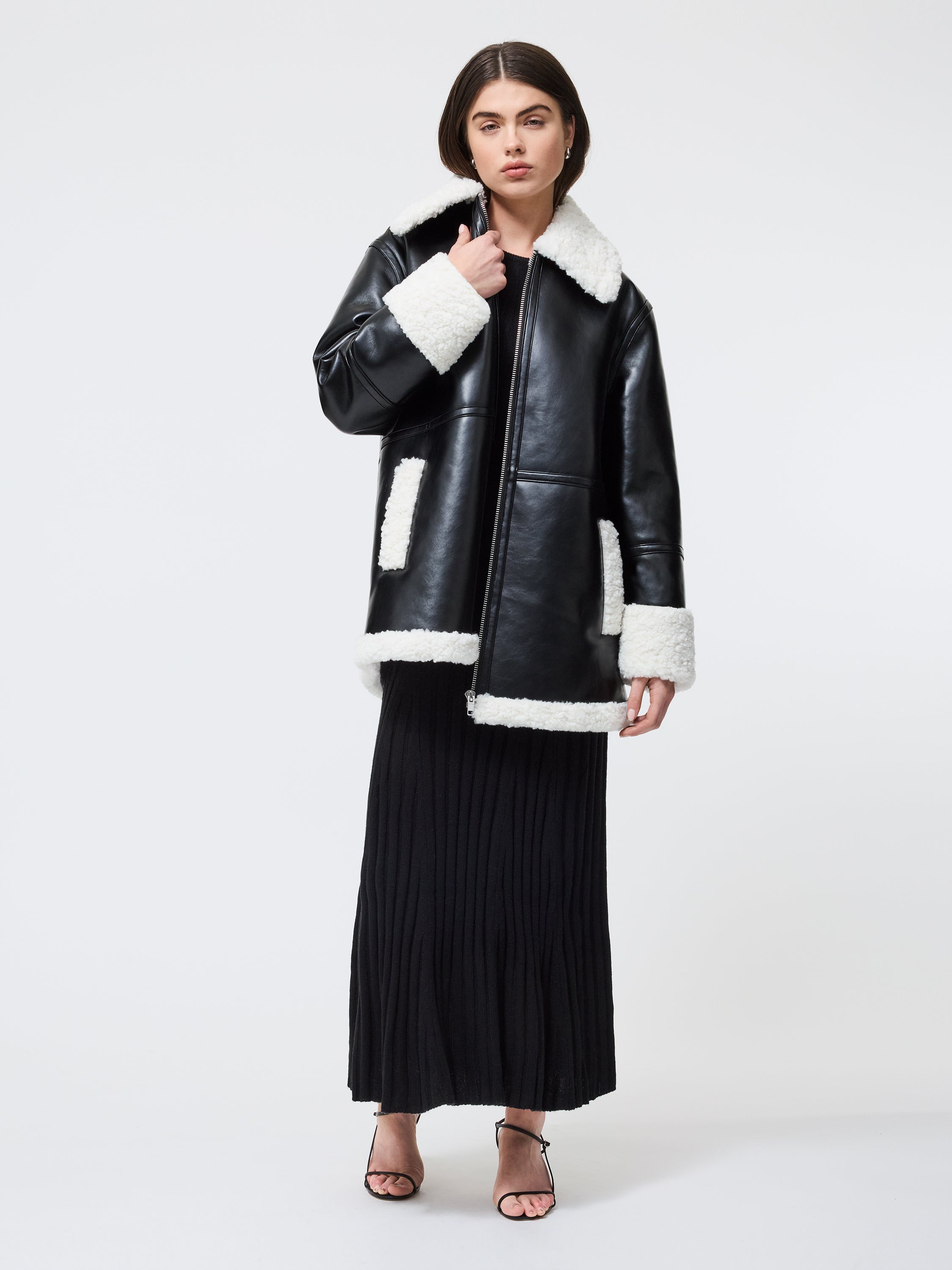 Ajani Vegan Shearling Coat