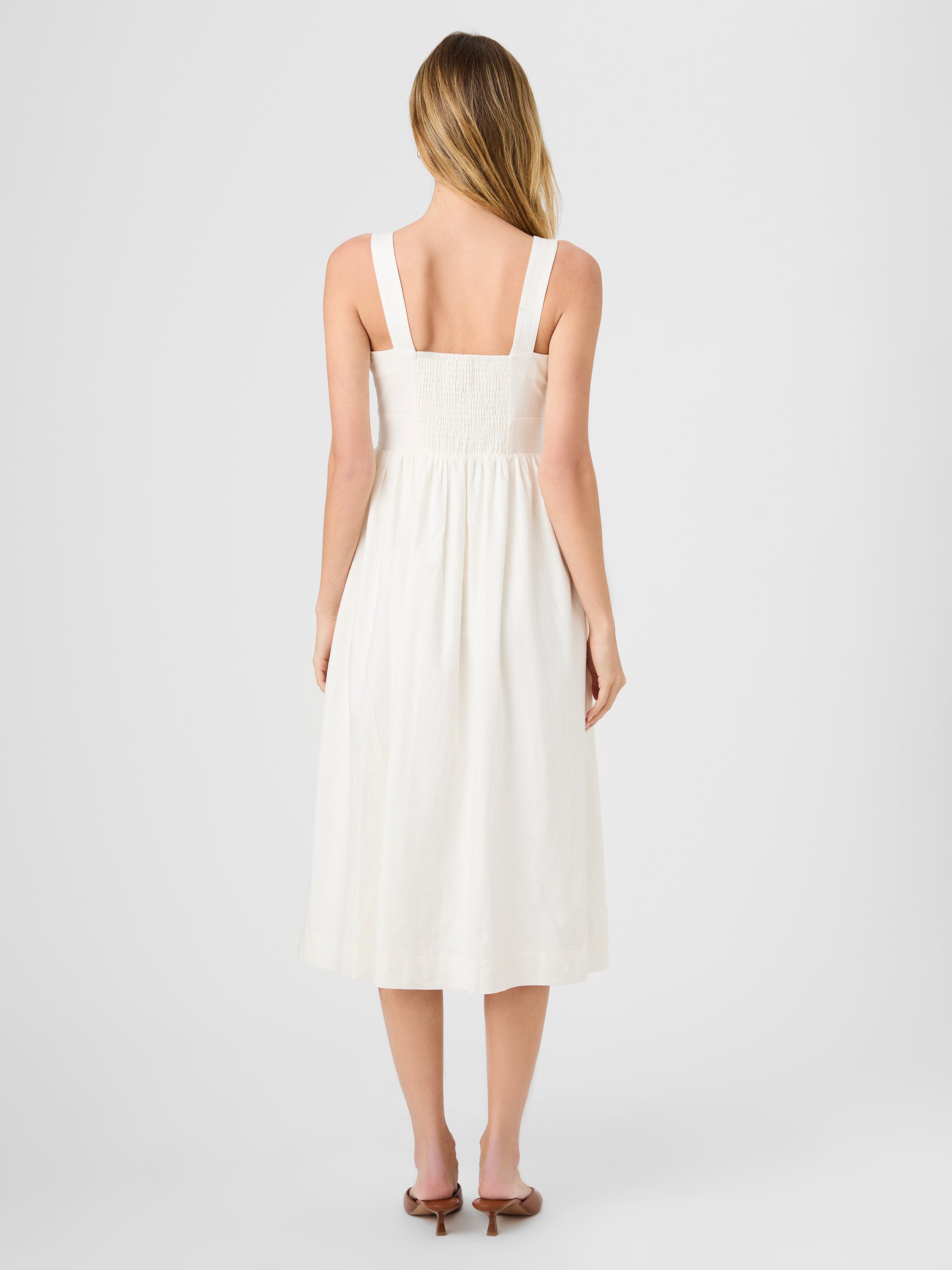 ASPEN LINEN MIDI DRESS VIEW 4 | Vacation Edit