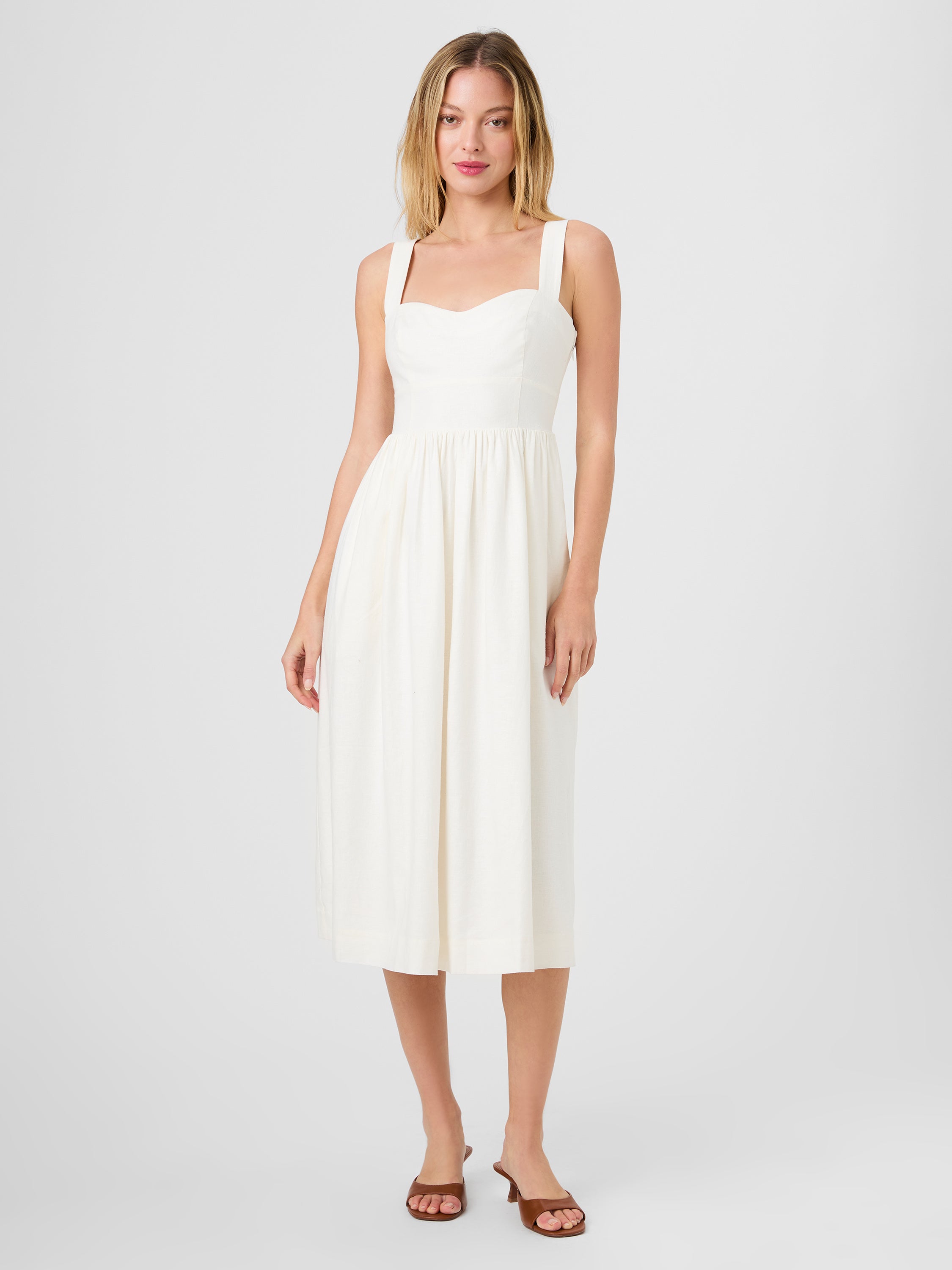 ASPEN LINEN MIDI DRESS VIEW 5 | Vacation Edit