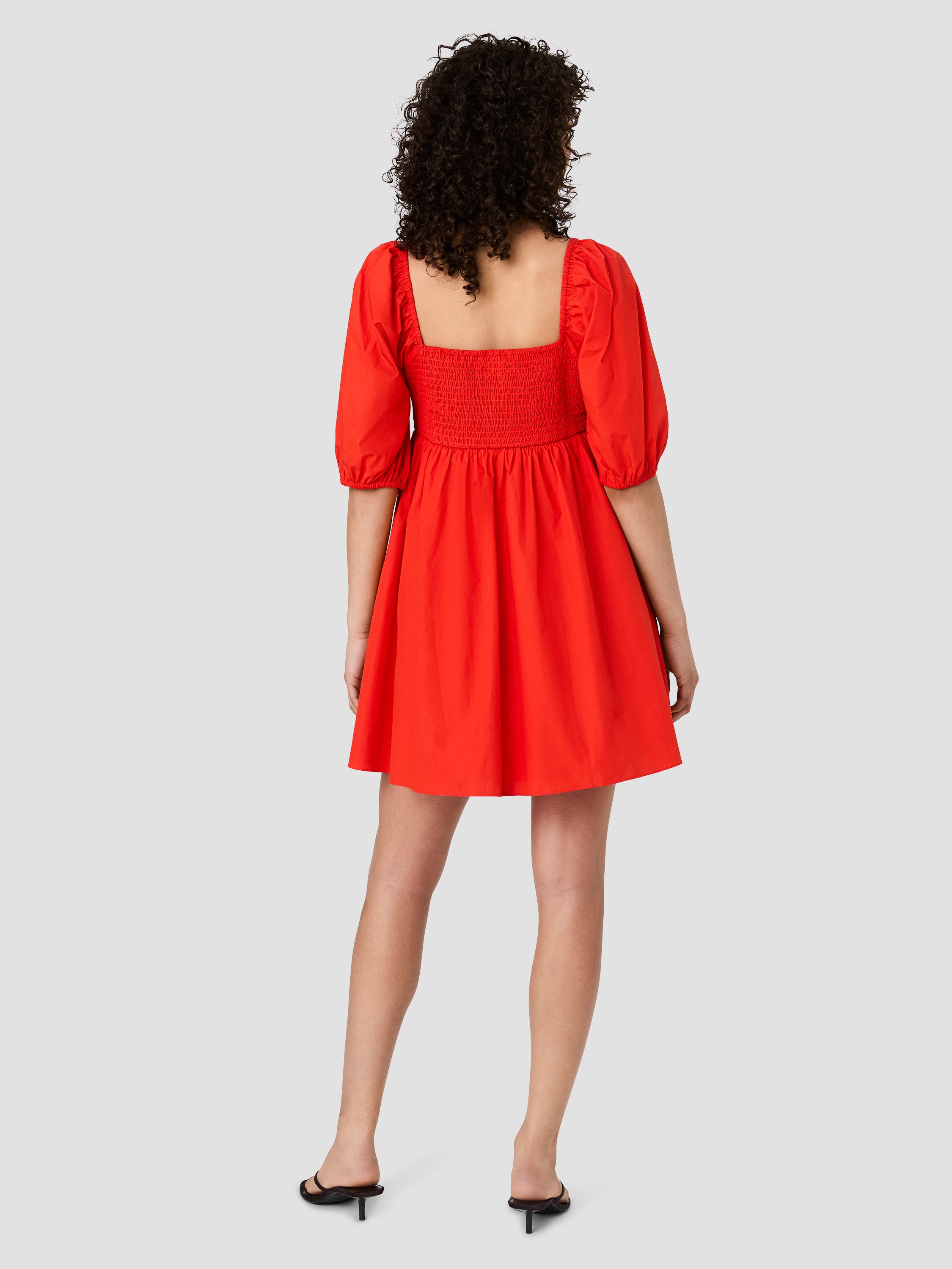 CAMBRIA COTTON PUFF SLEEVE MINI DRESS VIEW 4