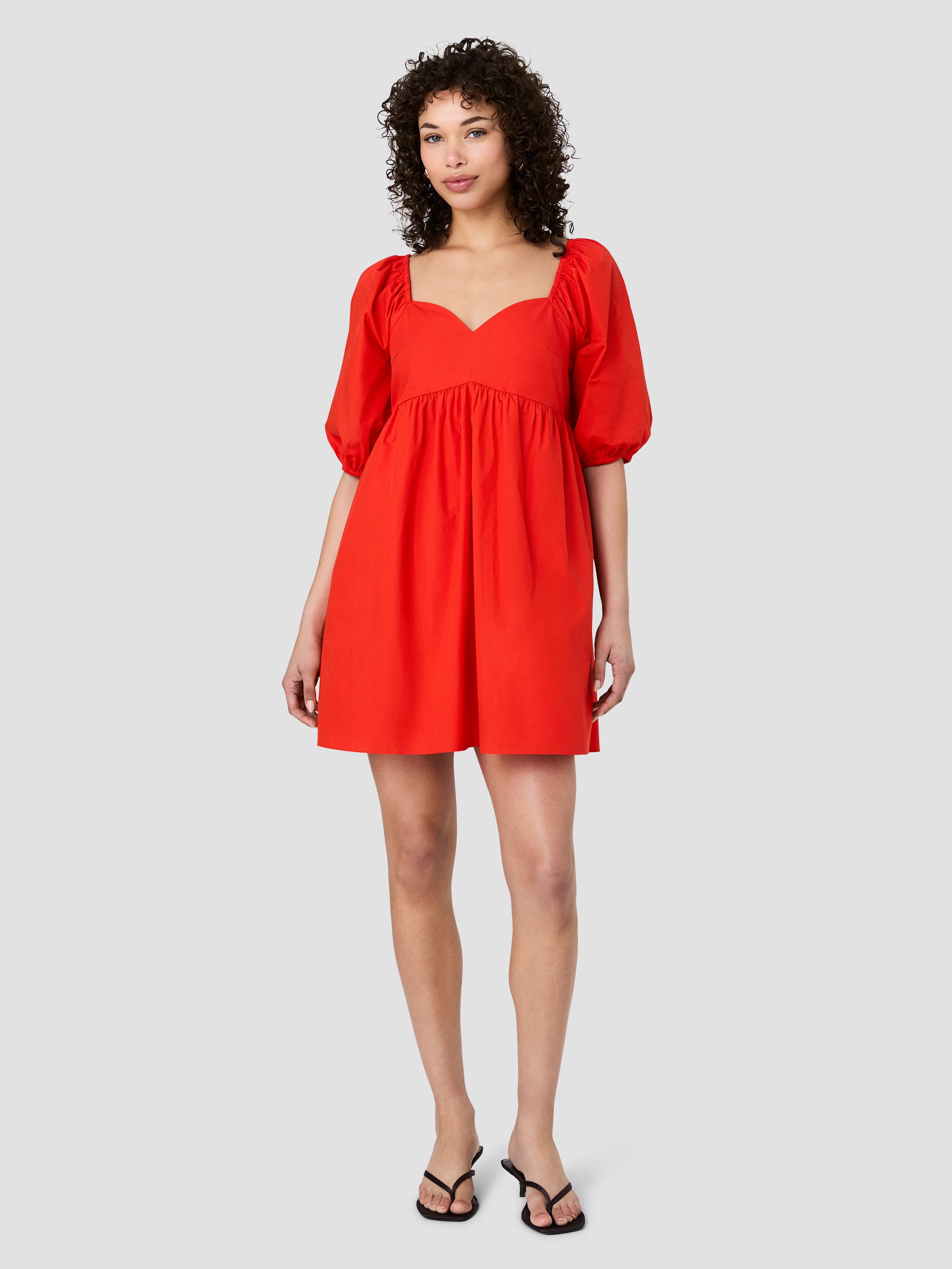 CAMBRIA COTTON PUFF SLEEVE MINI DRESS VIEW 5