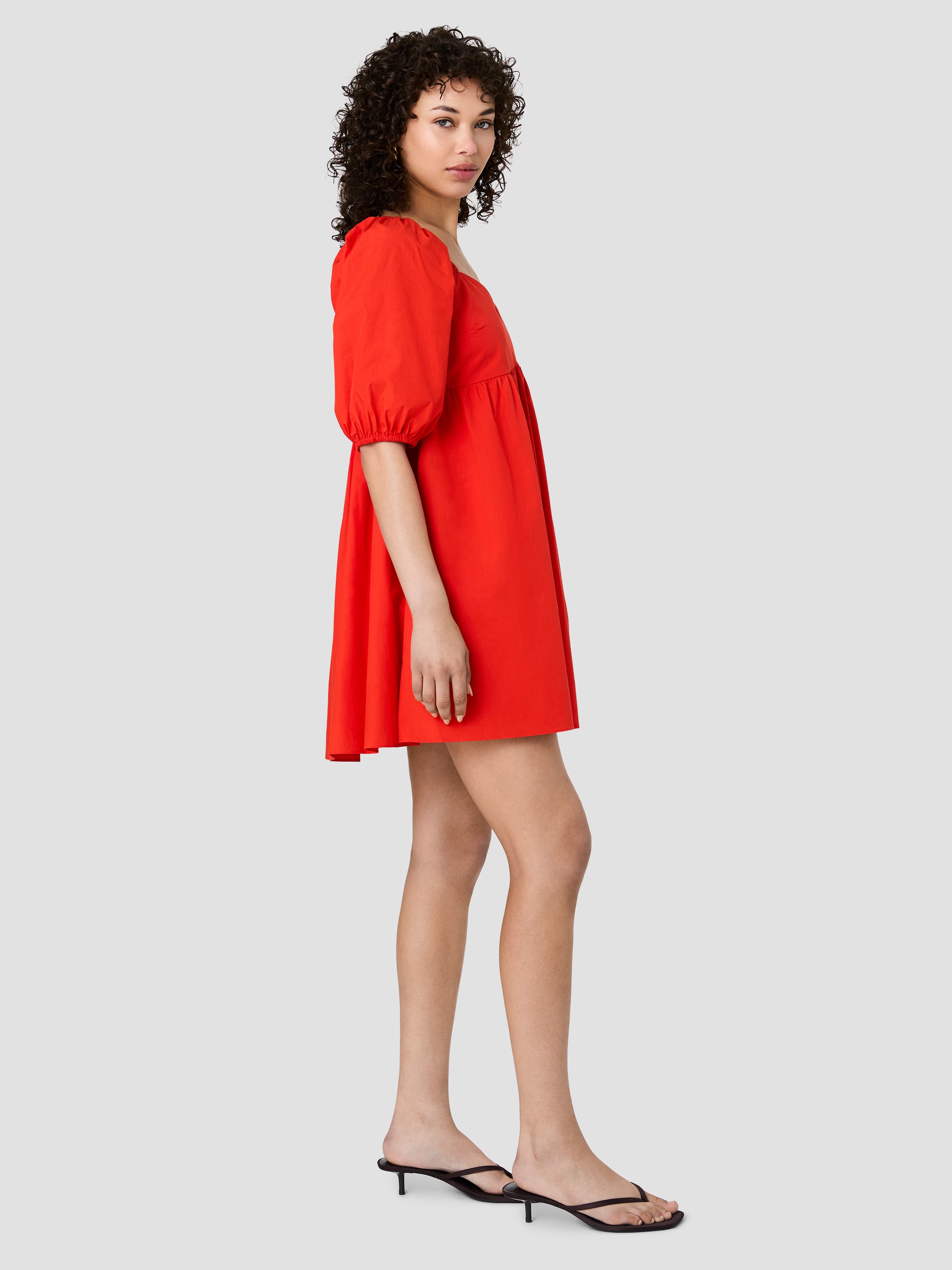CAMBRIA COTTON PUFF SLEEVE MINI DRESS VIEW 6