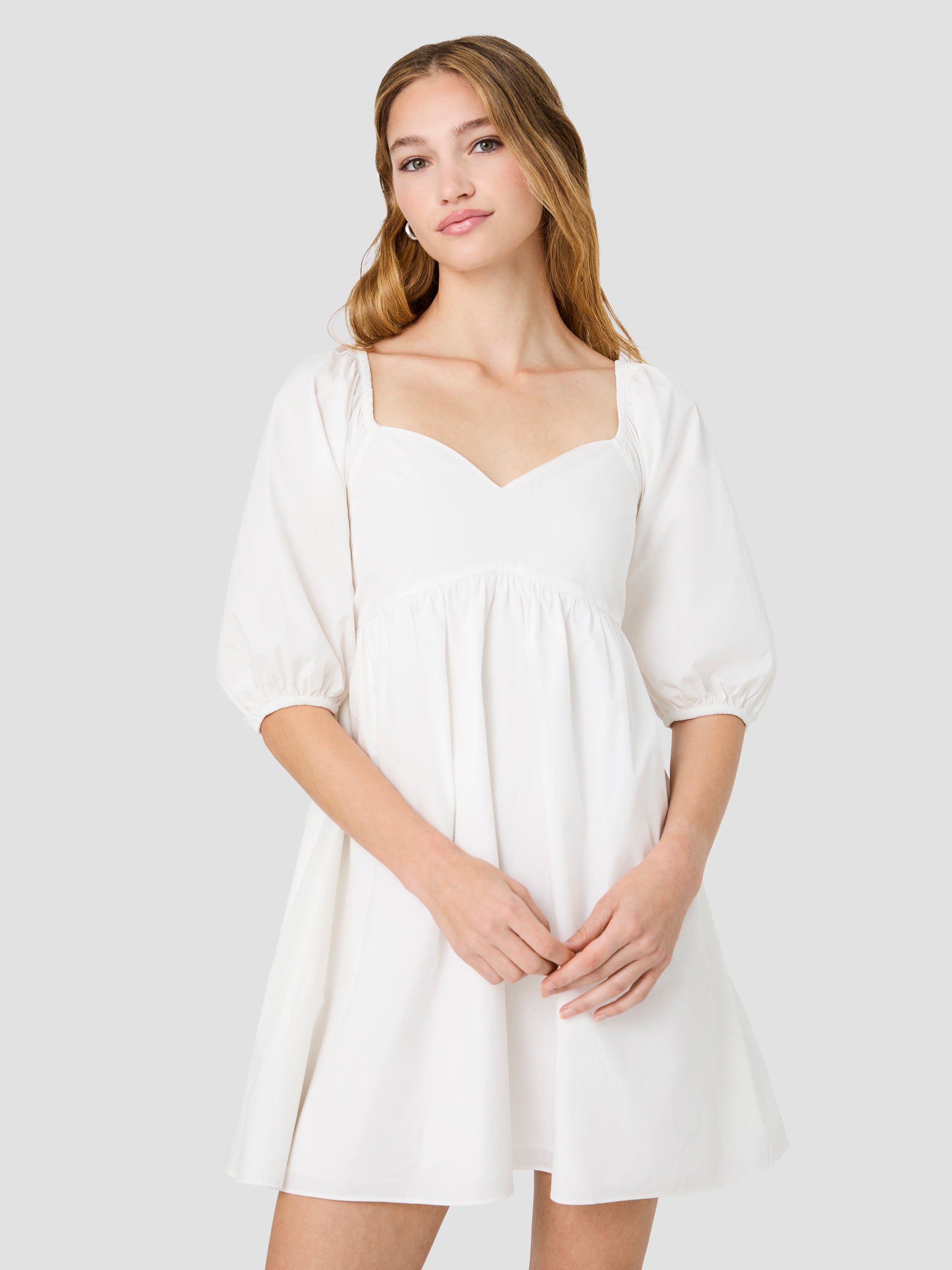 CAMBRIA COTTON PUFF SLEEVE MINI DRESS View 2 | Dresses