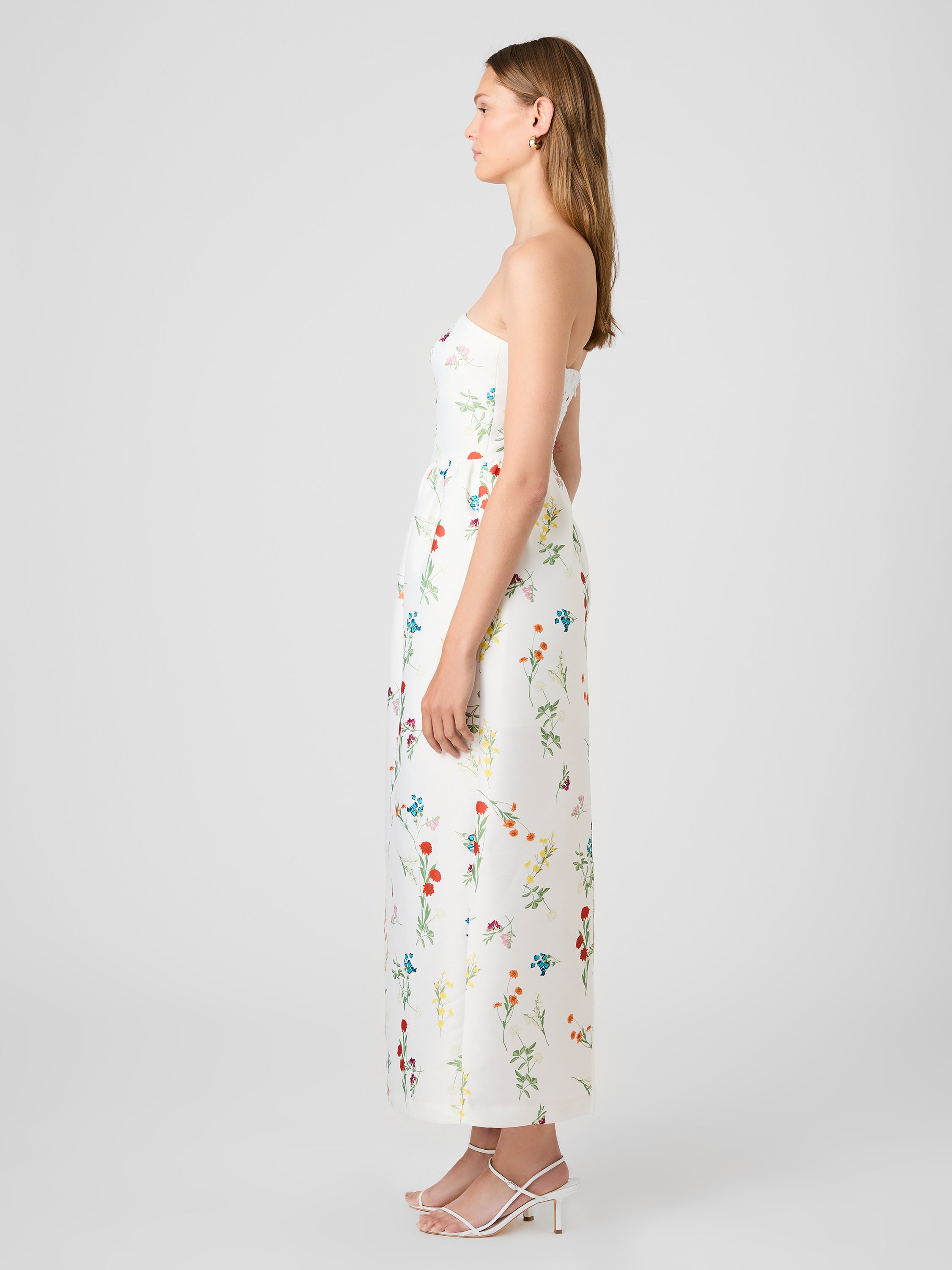 STRUCTURED TAFFETA CHRISTINE STRAPLESS MAXI DRESS VIEW 3 | Dresses