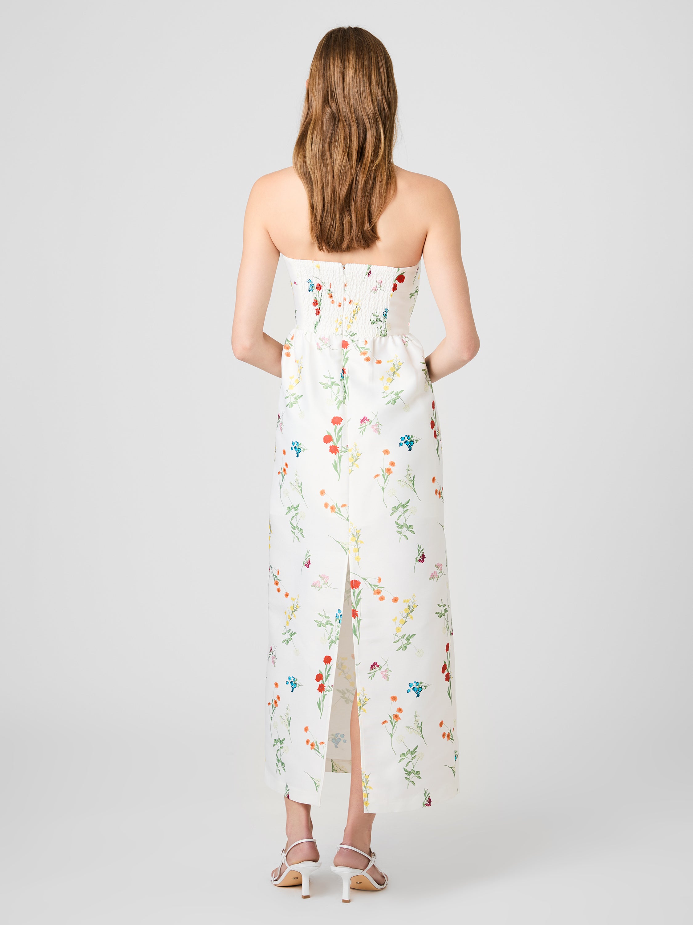 STRUCTURED TAFFETA CHRISTINE STRAPLESS MAXI DRESS VIEW 4 | Dresses