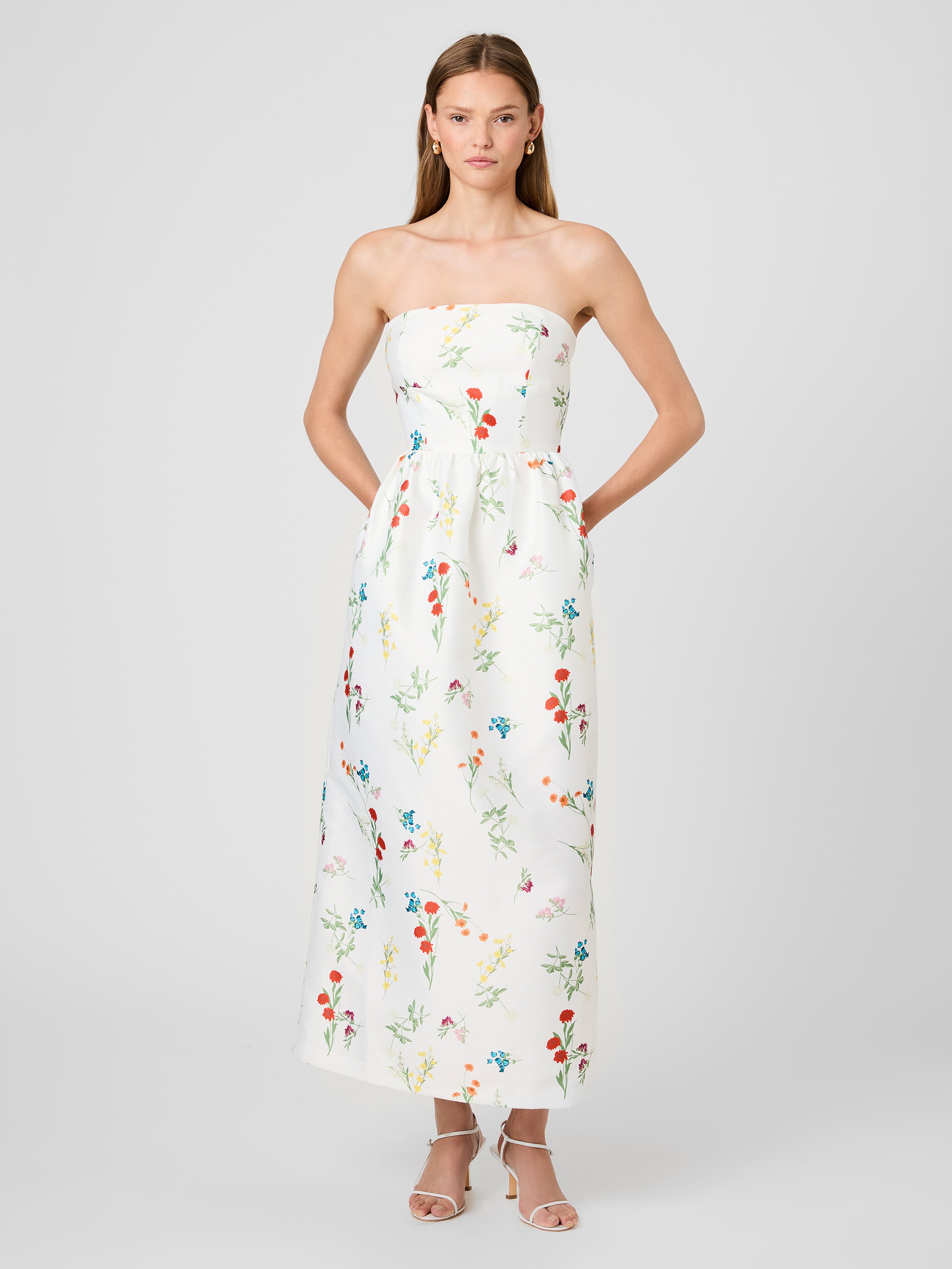 STRUCTURED TAFFETA CHRISTINE STRAPLESS MAXI DRESS VIEW 5 | Dresses