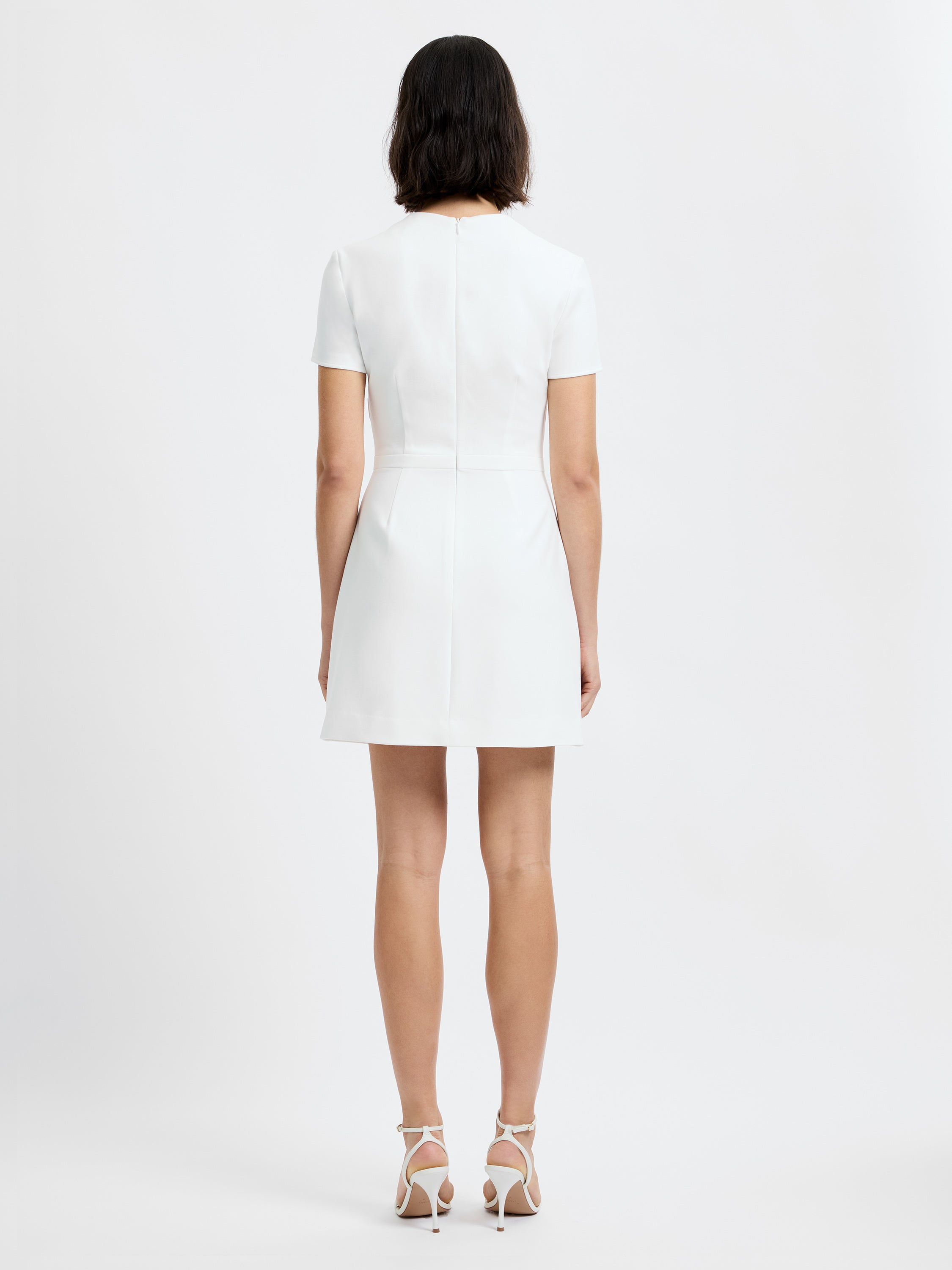 WHISPER SQUARE NECK SHORT SLEEVE MINI DRESS VIEW 6 | Sale