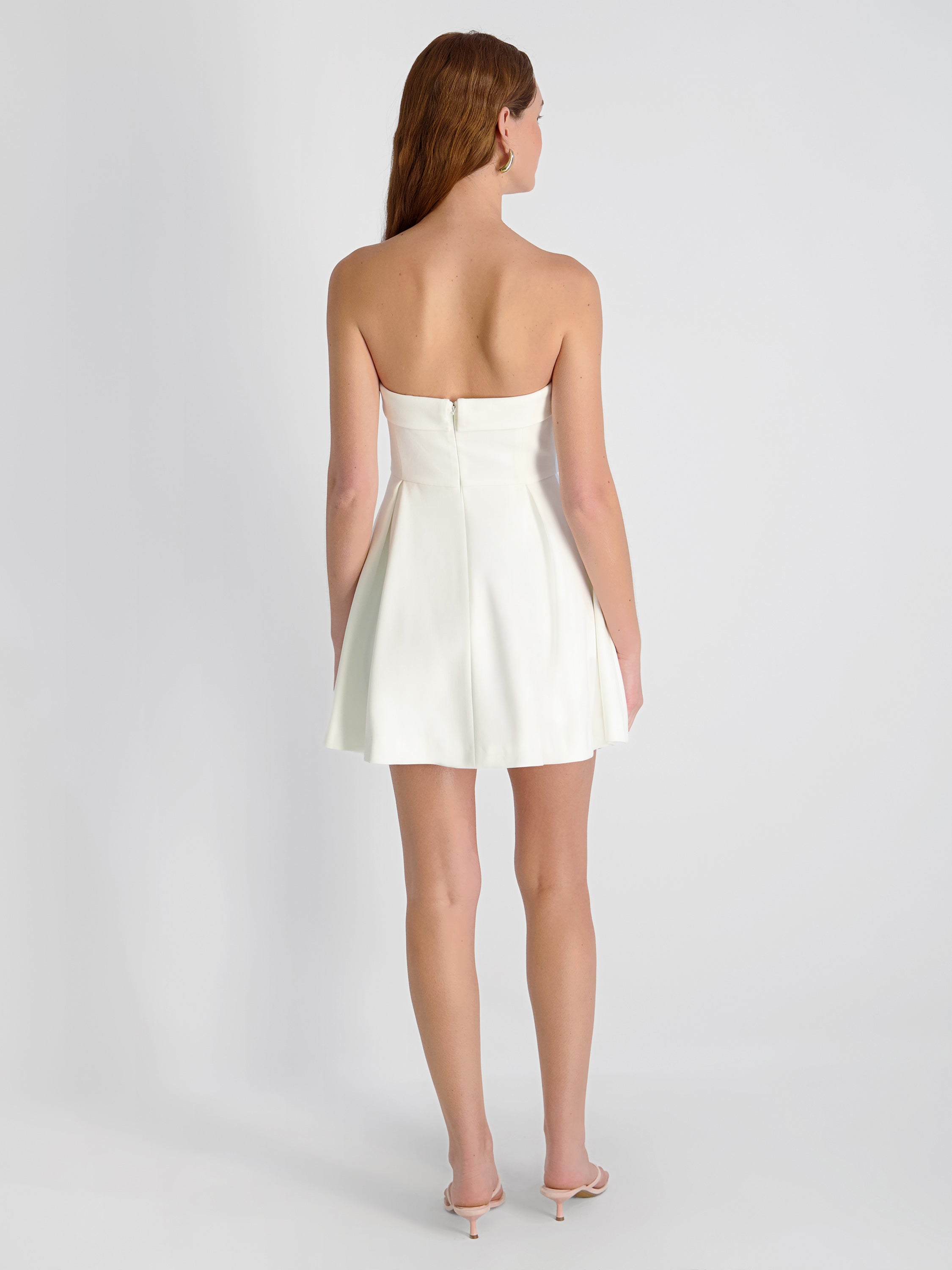 WHISPER FOLDOVER PLEAT MINI DRESS VIEW 5