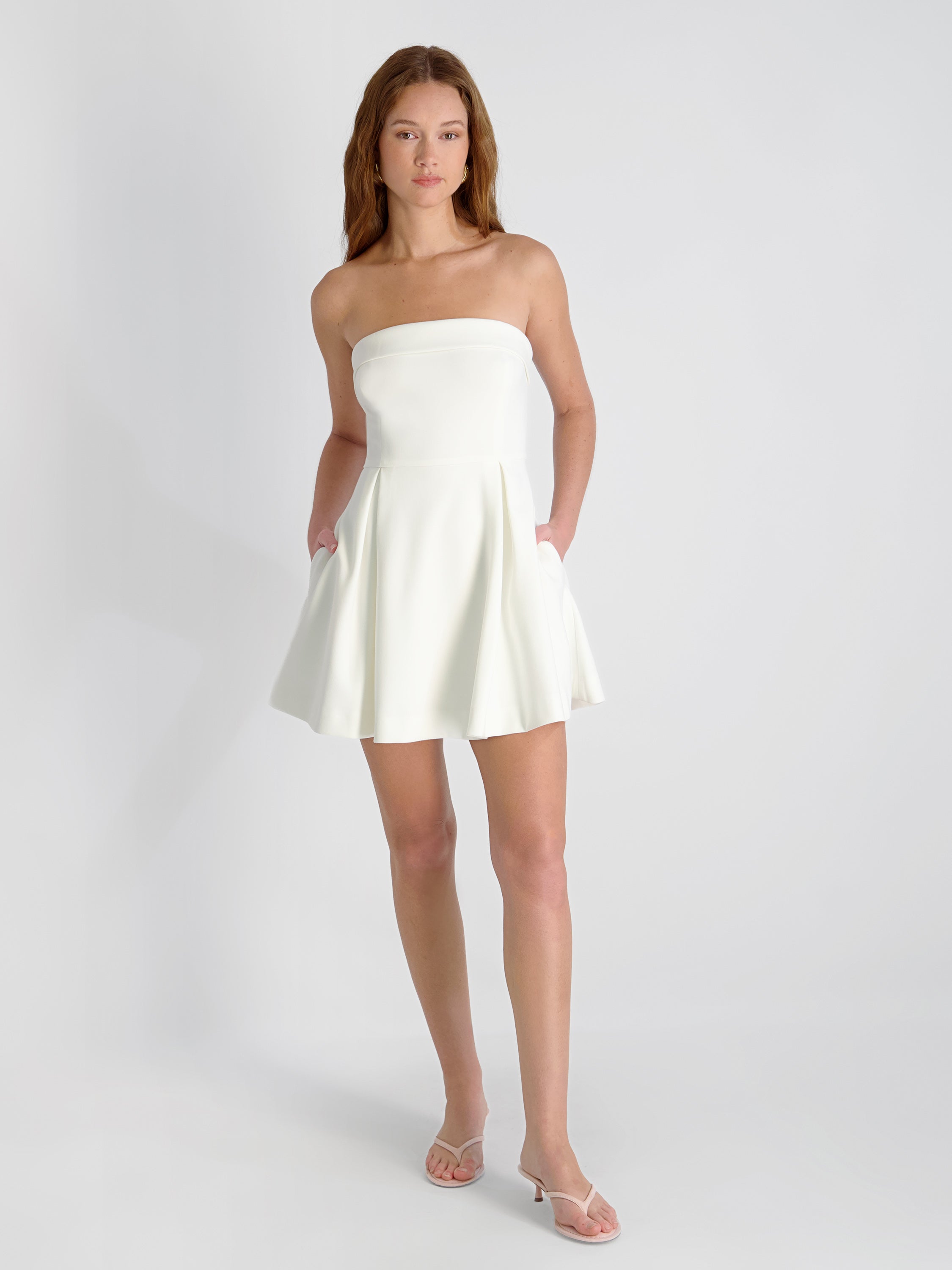 Whisper Foldover Pleat Mini Dress | French Connection US