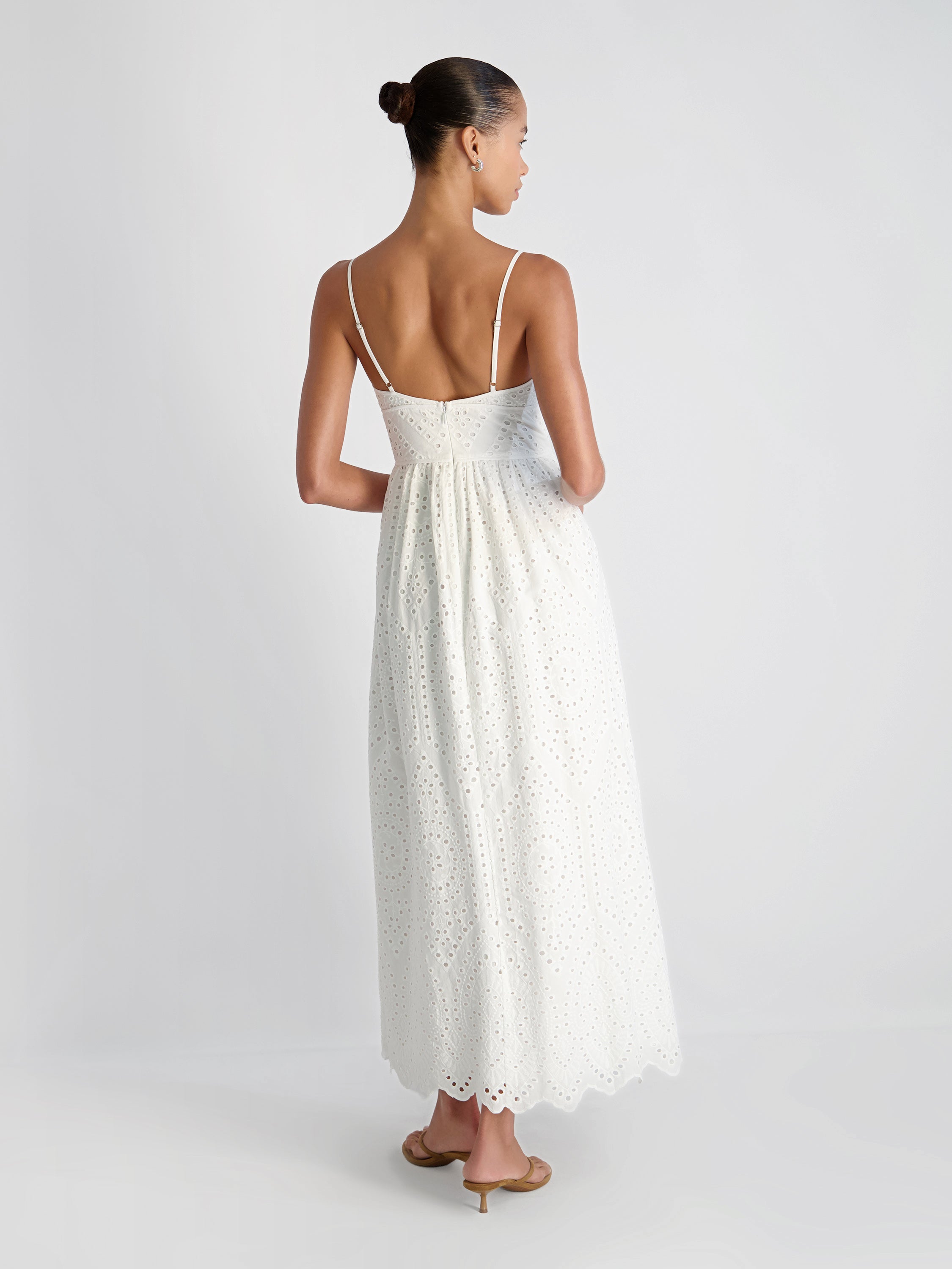 French Connection Women's Trini Eyelet Maxi Dress - White - Size 12 - Summer White French Connection Women's Trini Eyelet Maxi Dress - White - Size 12 - Summer White