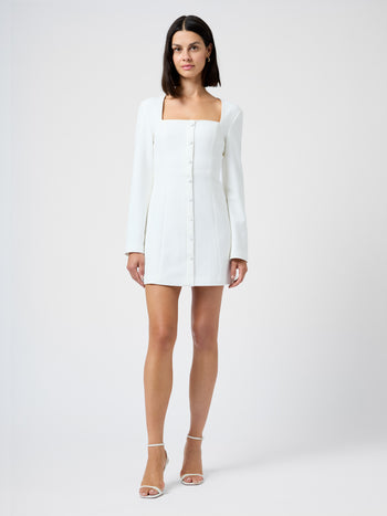 Whisper Square Neck Long Sleeve Mini Dress